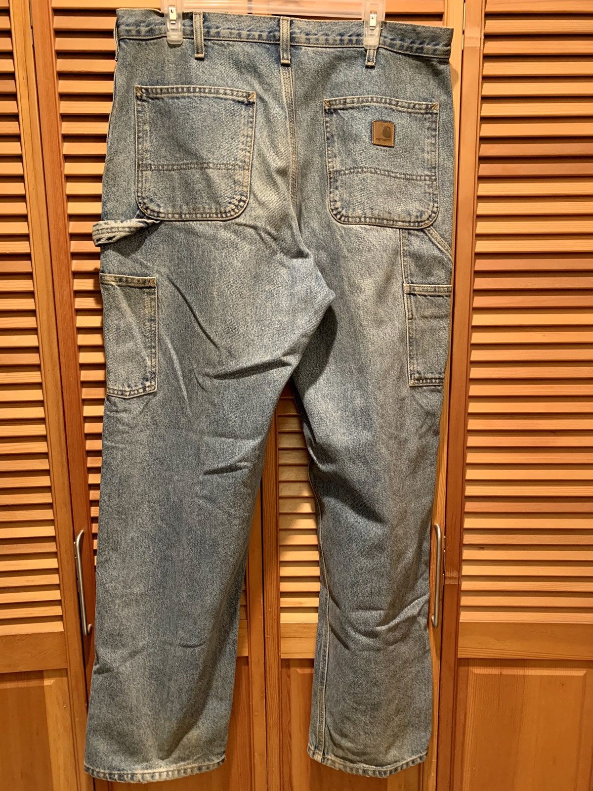 Carhartt × Carhartt Wip × Vintage ***Carhartt Denim Dungaree Work Pants*** Size US 34 / EU 50 - 4 Thumbnail
