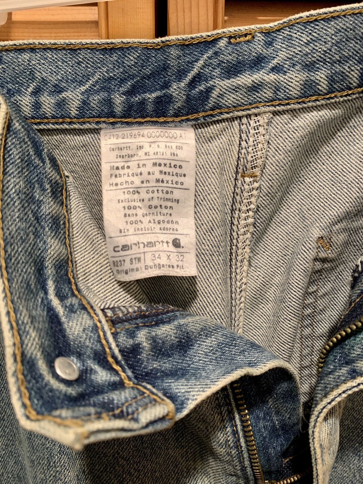 Carhartt × Carhartt Wip × Vintage ***Carhartt Denim Dungaree Work Pants*** Size US 34 / EU 50 - 2 Thumbnail