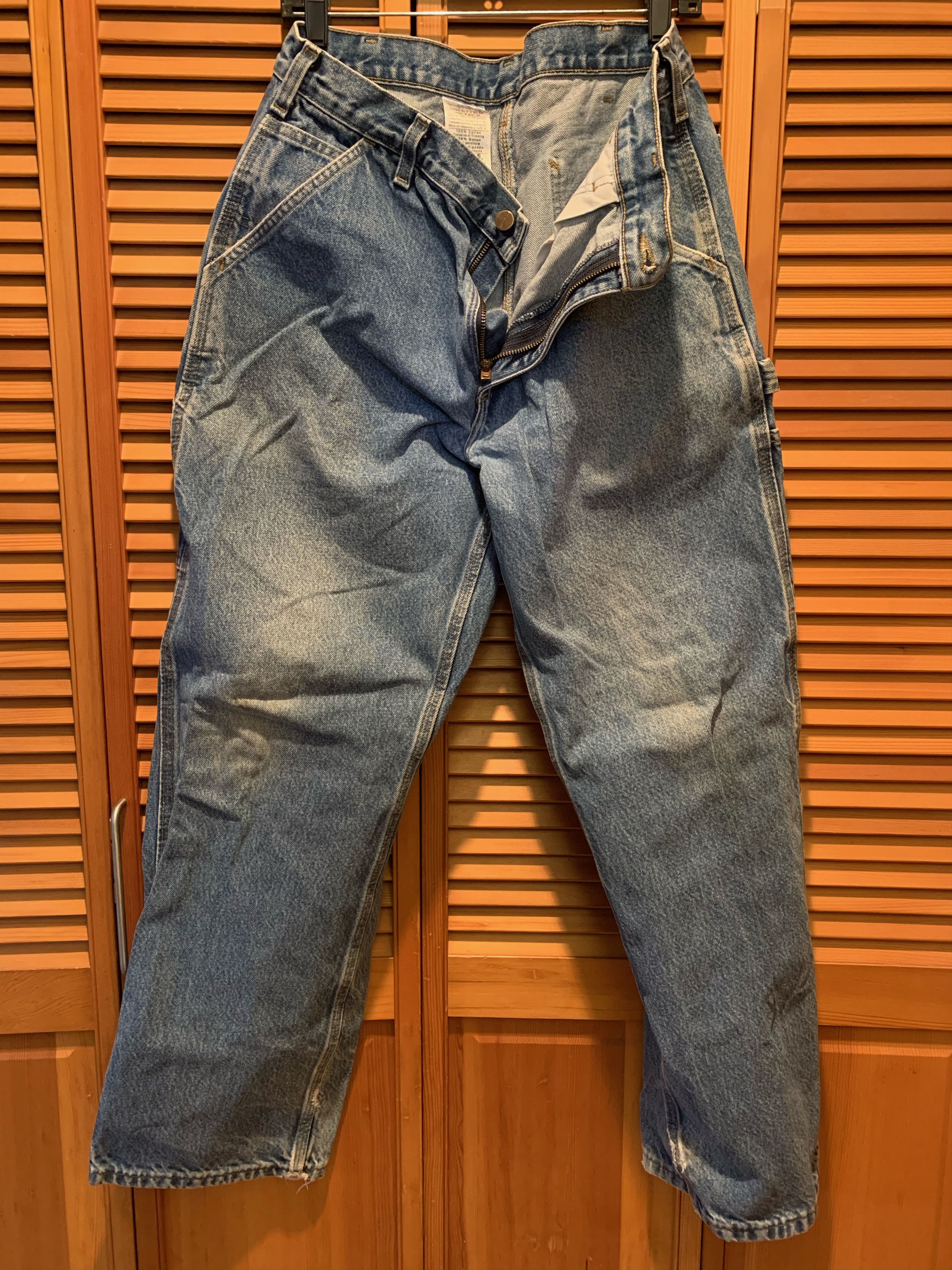 Carhartt × Carhartt Wip × Vintage ***Carhartt Denim Dungaree Work Pants*** Size US 34 / EU 50 - 1 Thumbnail