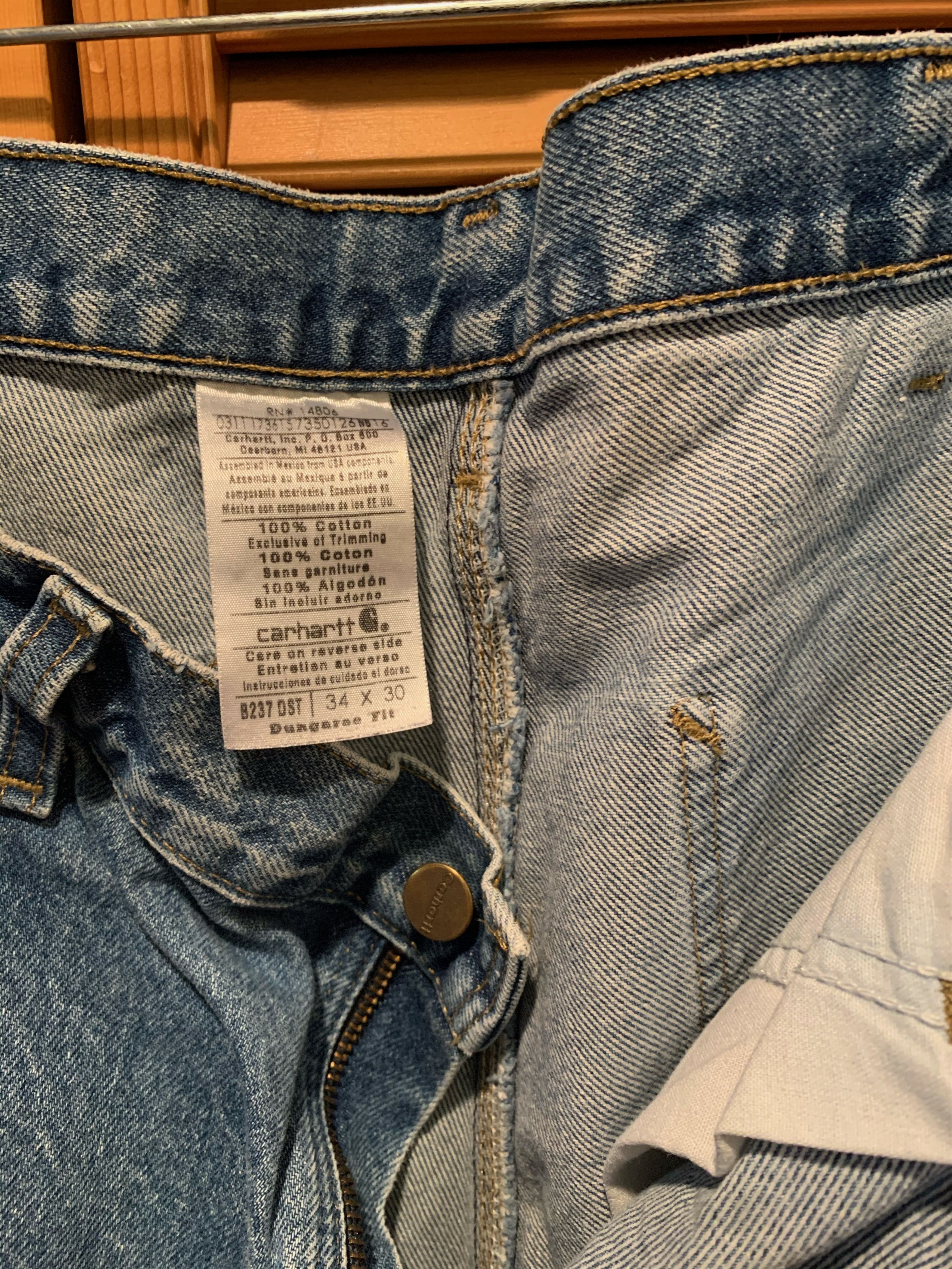 Carhartt × Carhartt Wip × Vintage ***Carhartt Denim Dungaree Work Pants*** Size US 34 / EU 50 - 3 Thumbnail