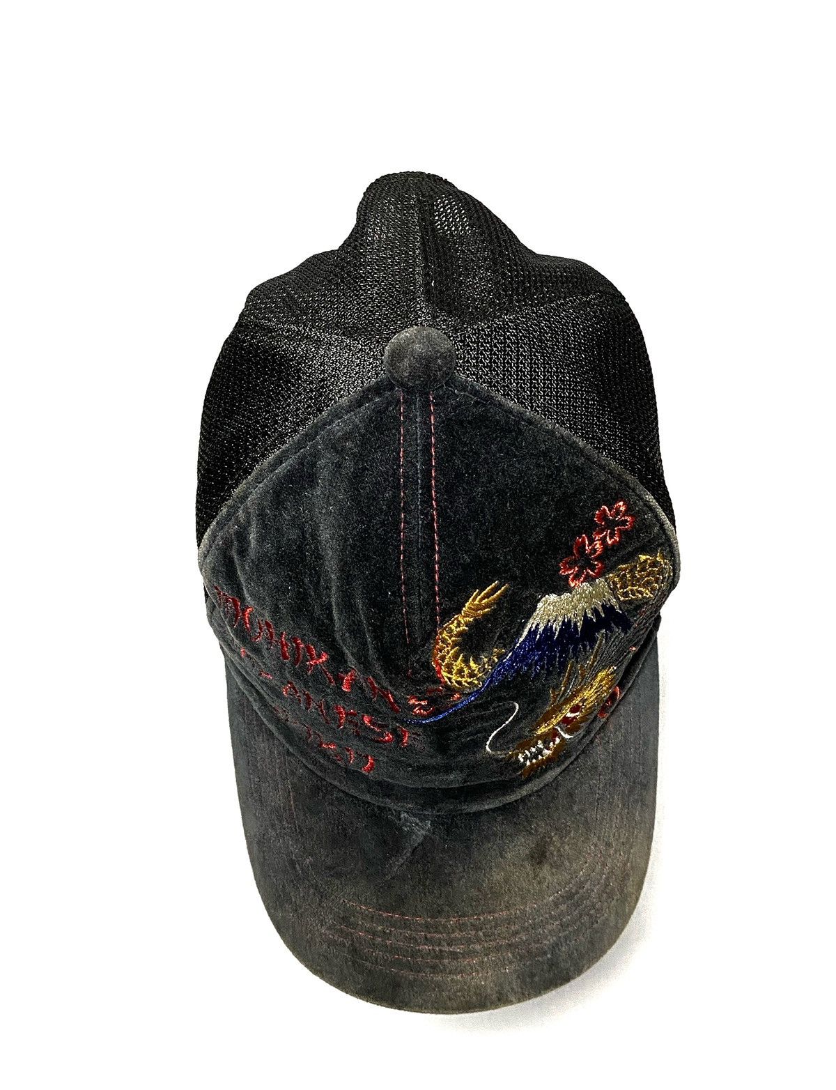 Japanese Brand Velvet Dragon-Embroidered Baseball Cap Size ONE SIZE - 5 Thumbnail
