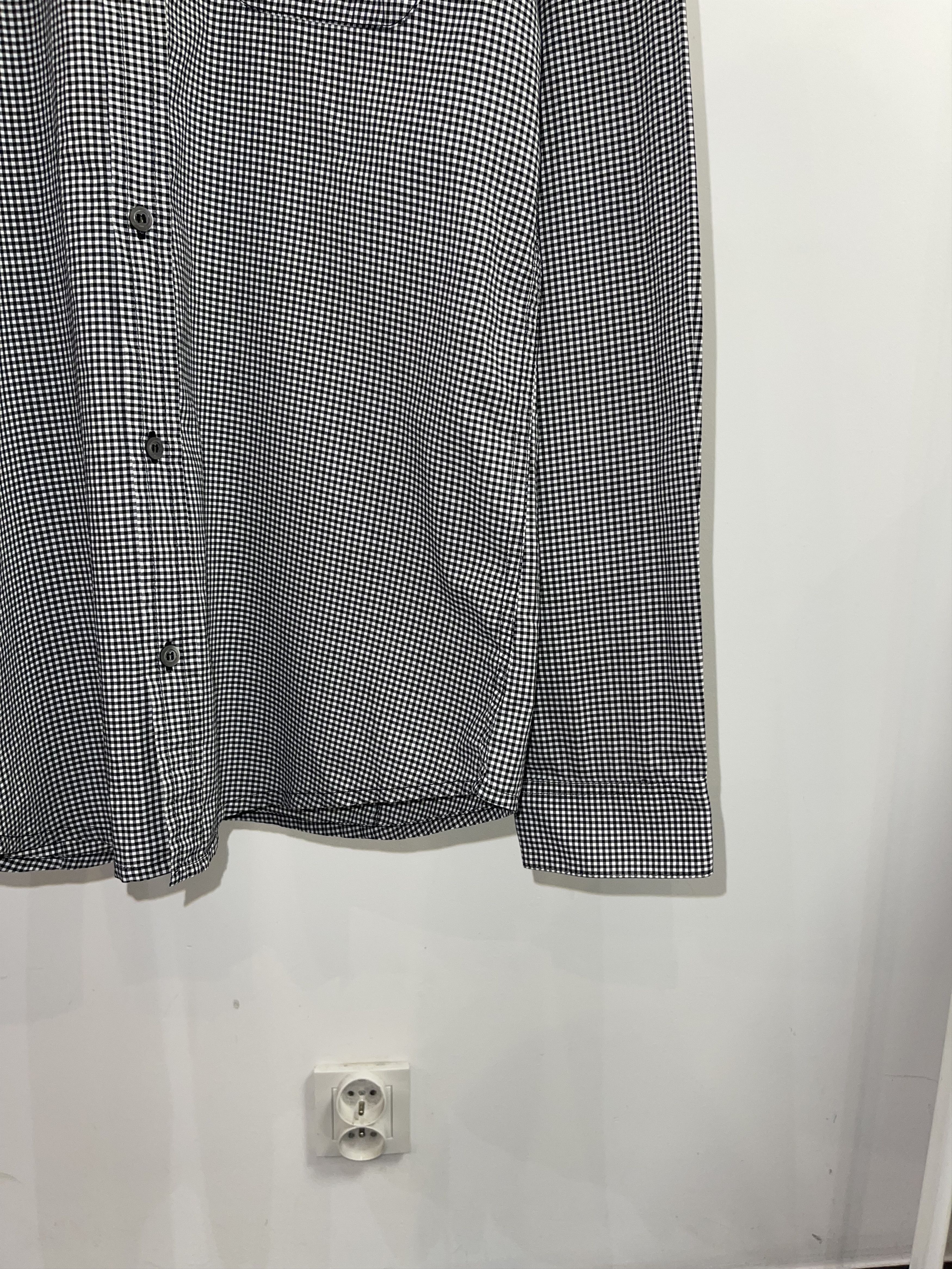 Sandro Sandro Checkered Two Tone Button Up Shirt Size US S / EU 44-46 / 1 - 3 Thumbnail