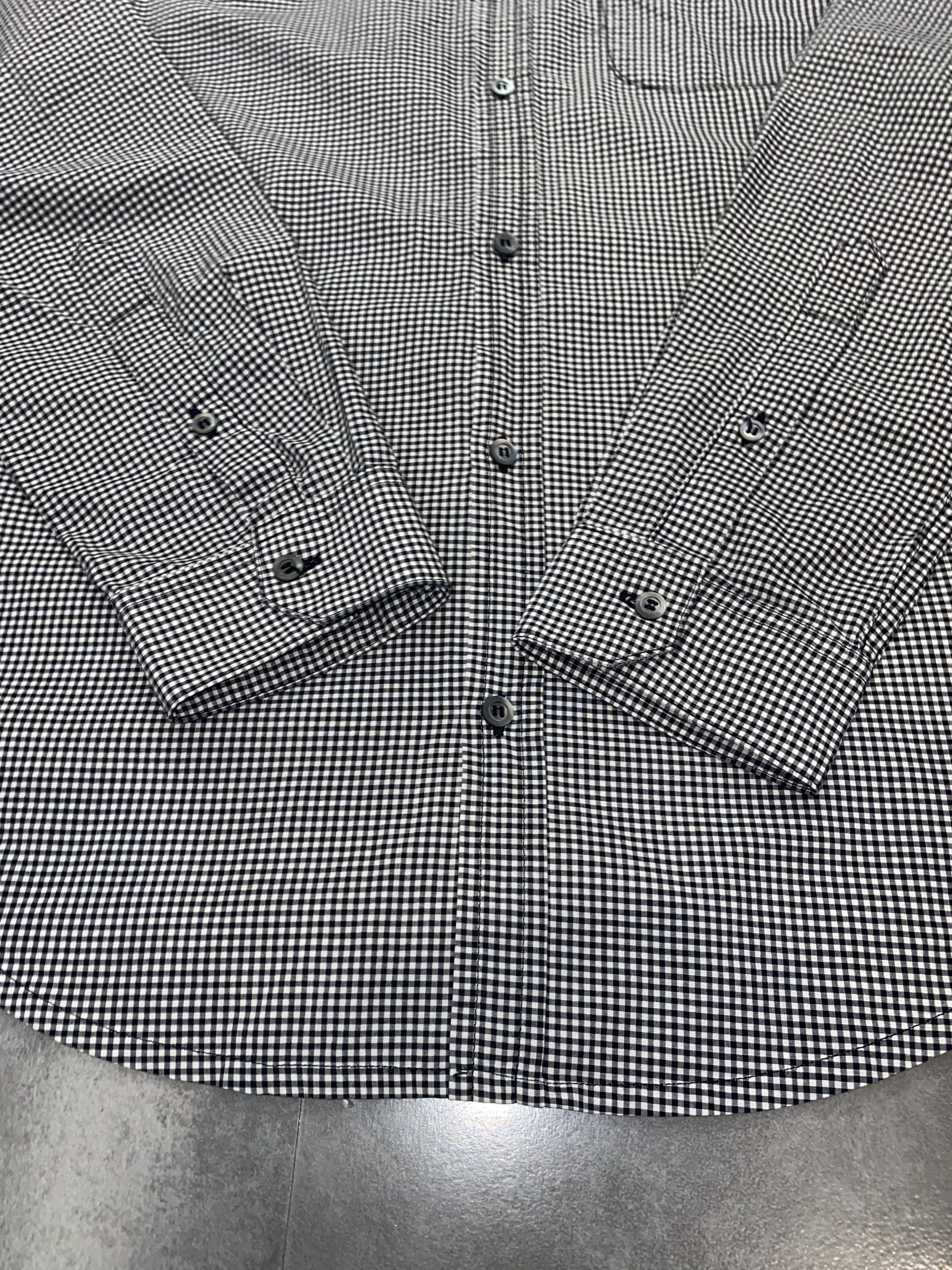 Sandro Sandro Checkered Two Tone Button Up Shirt Size US S / EU 44-46 / 1 - 11 Thumbnail