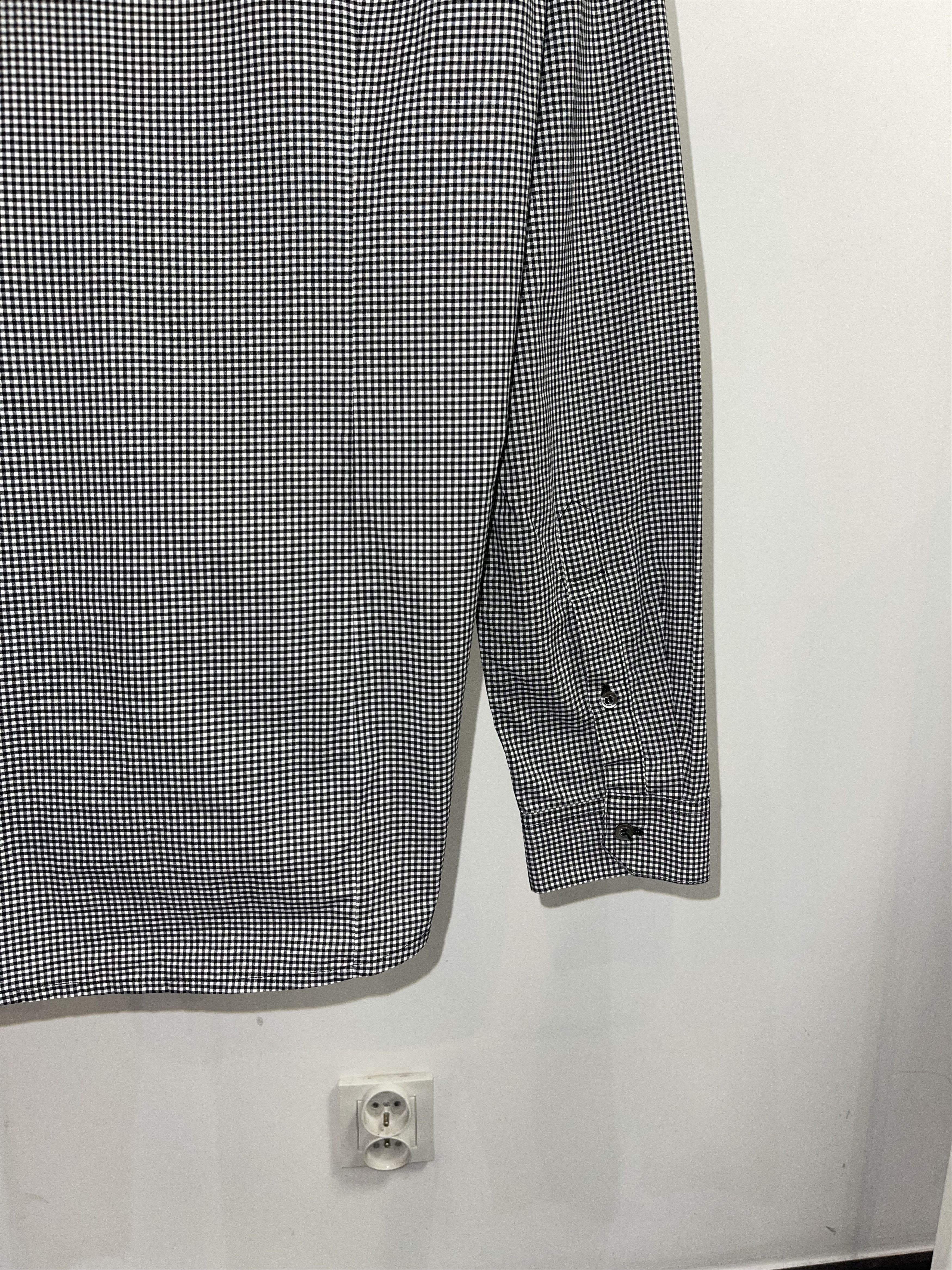 Sandro Sandro Checkered Two Tone Button Up Shirt Size US S / EU 44-46 / 1 - 6 Thumbnail