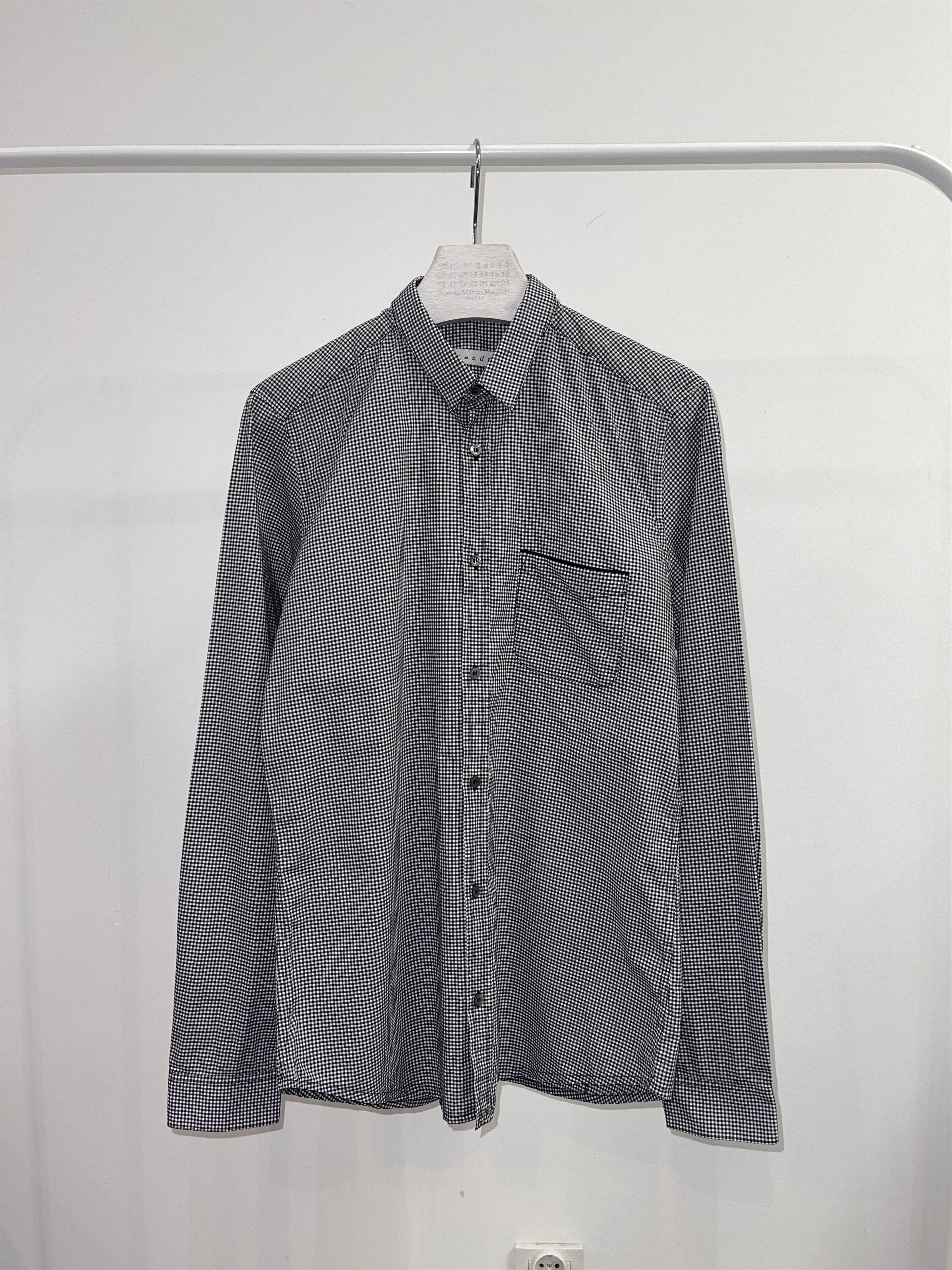 Sandro Sandro Checkered Two Tone Button Up Shirt Size US S / EU 44-46 / 1 - 1 Thumbnail