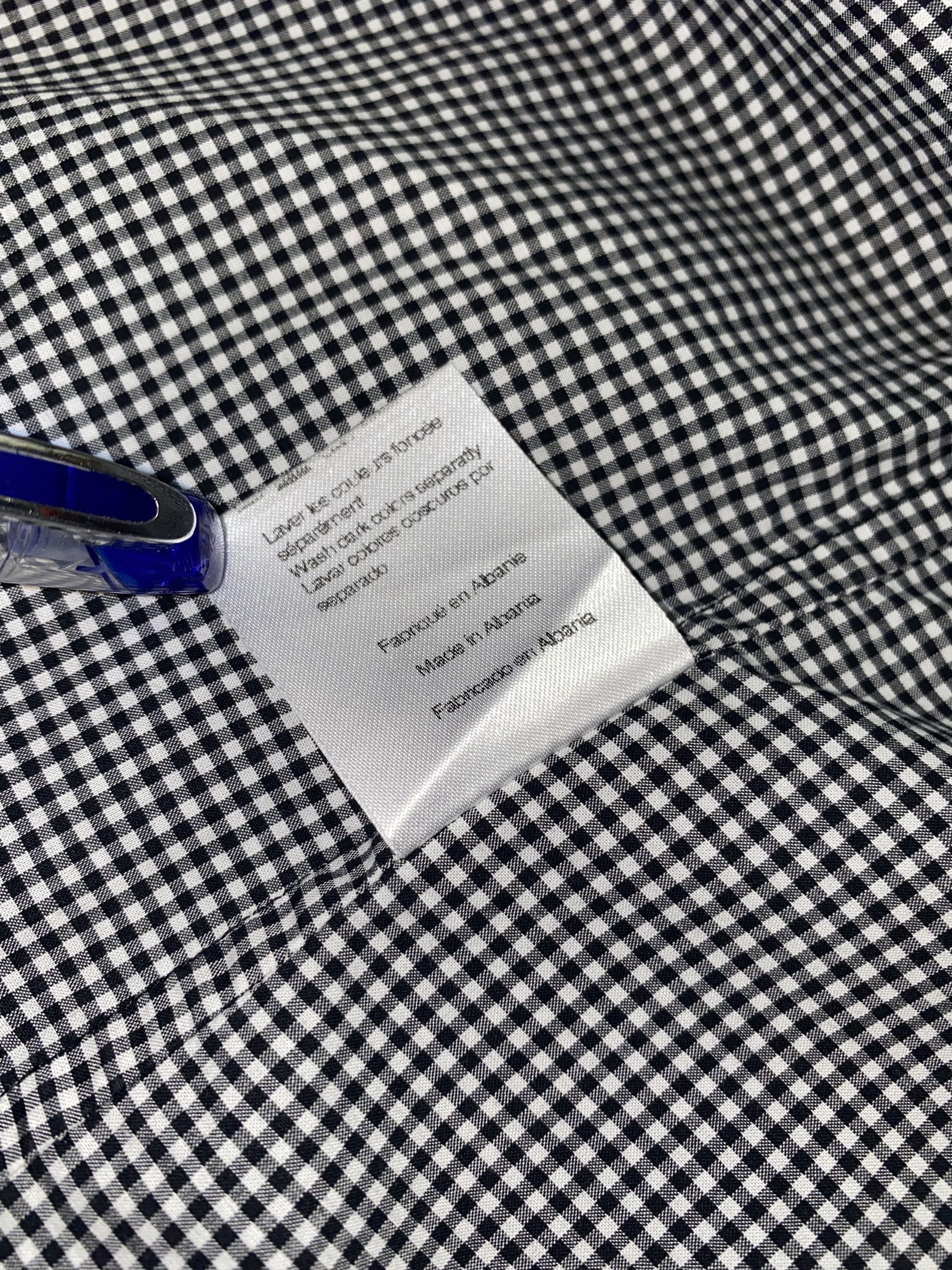 Sandro Sandro Checkered Two Tone Button Up Shirt Size US S / EU 44-46 / 1 - 14 Thumbnail