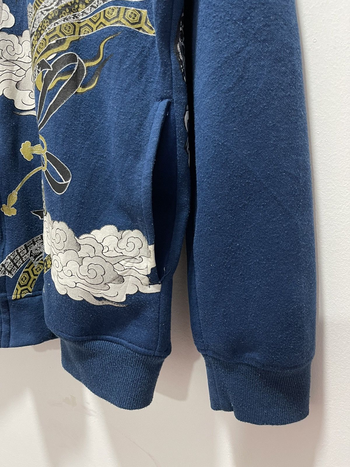 Dragonfly × Japanese Brand × Vintage JAPANESE STYLE DRAGONFLY BIG LOGO PRINTED ZIP UP SWEATER Size US S / EU 44-46 / 1 - 8 Thumbnail