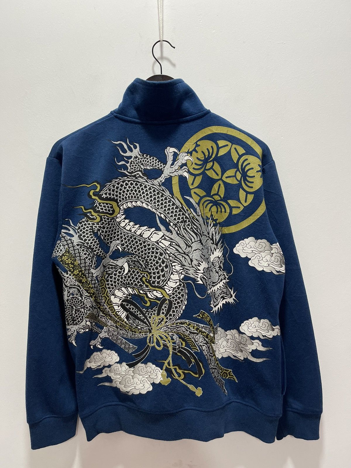 Dragonfly × Japanese Brand × Vintage JAPANESE STYLE DRAGONFLY BIG LOGO PRINTED ZIP UP SWEATER Size US S / EU 44-46 / 1 - 2 Thumbnail