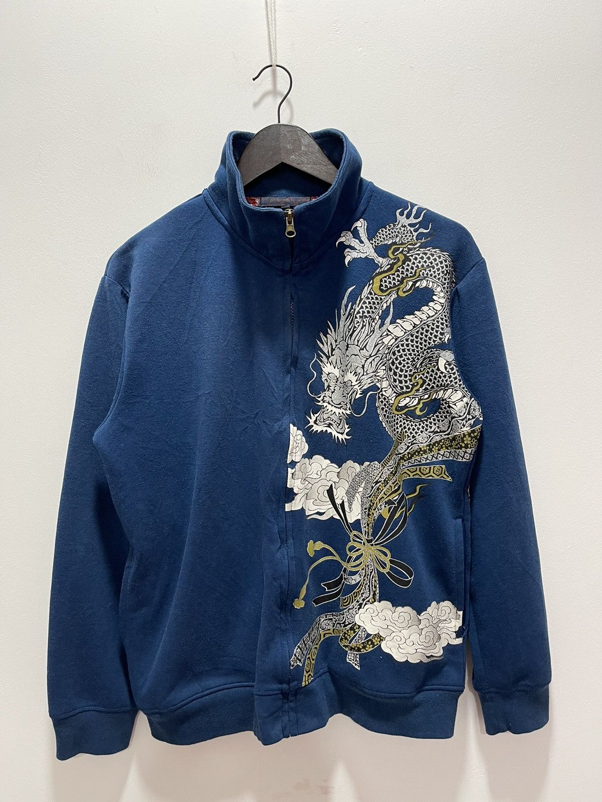 Dragonfly × Japanese Brand × Vintage JAPANESE STYLE DRAGONFLY BIG LOGO PRINTED ZIP UP SWEATER Size US S / EU 44-46 / 1 - 6 Thumbnail