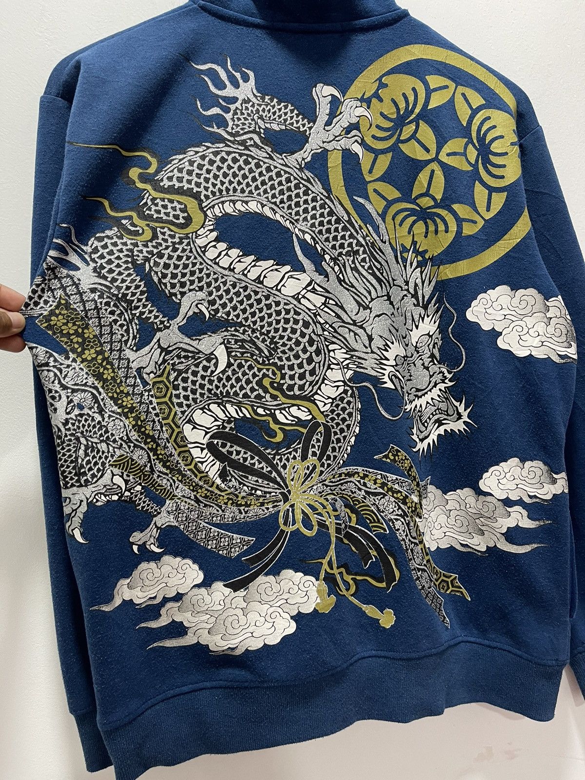 Dragonfly × Japanese Brand × Vintage JAPANESE STYLE DRAGONFLY BIG LOGO PRINTED ZIP UP SWEATER Size US S / EU 44-46 / 1 - 3 Thumbnail