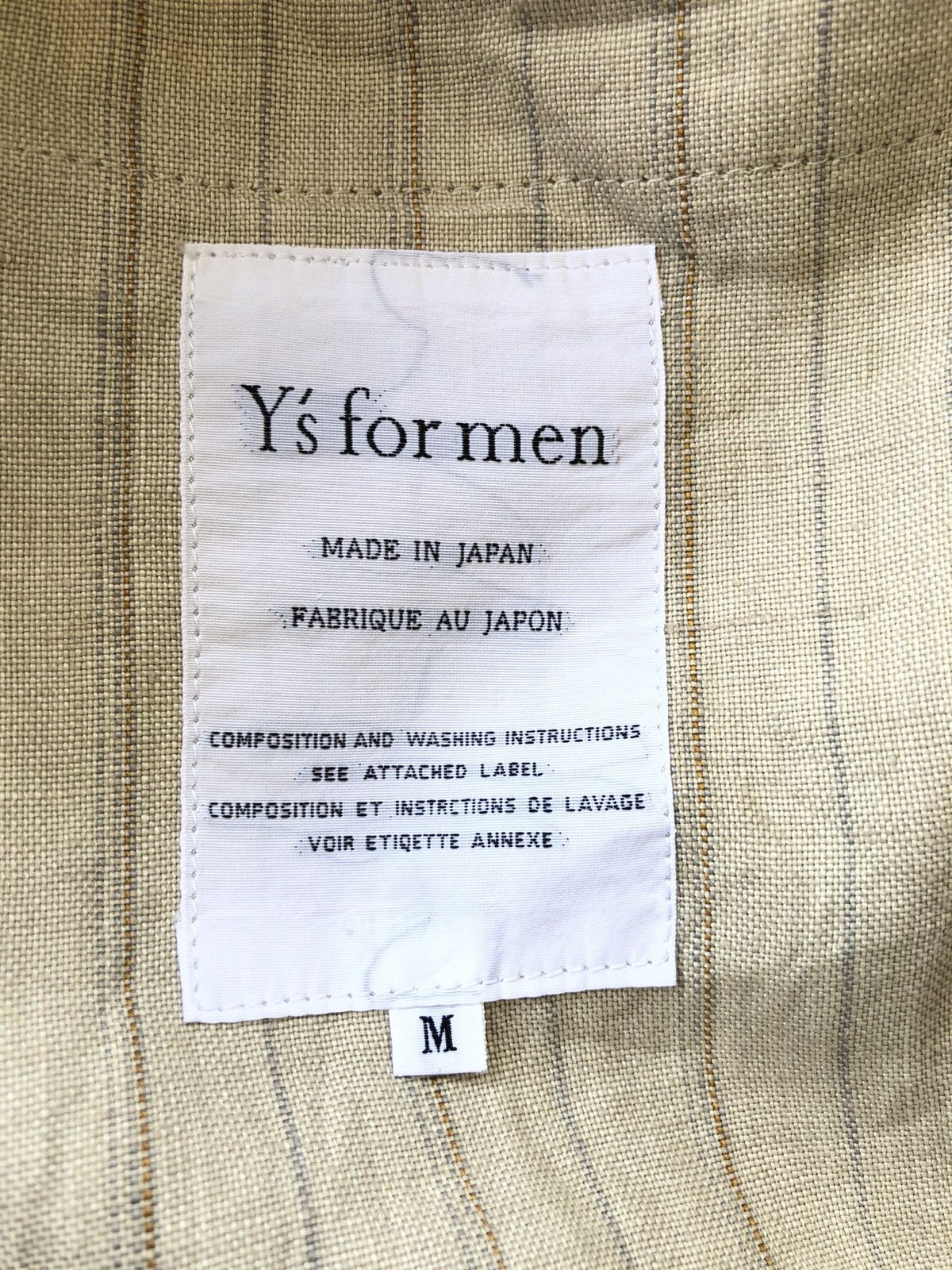 Yohji Yamamoto GRAIL🔥FW06 YY Linen Striped Blouson Boxy Jacket Size US L / EU 52-54 / 3 - 6 Thumbnail