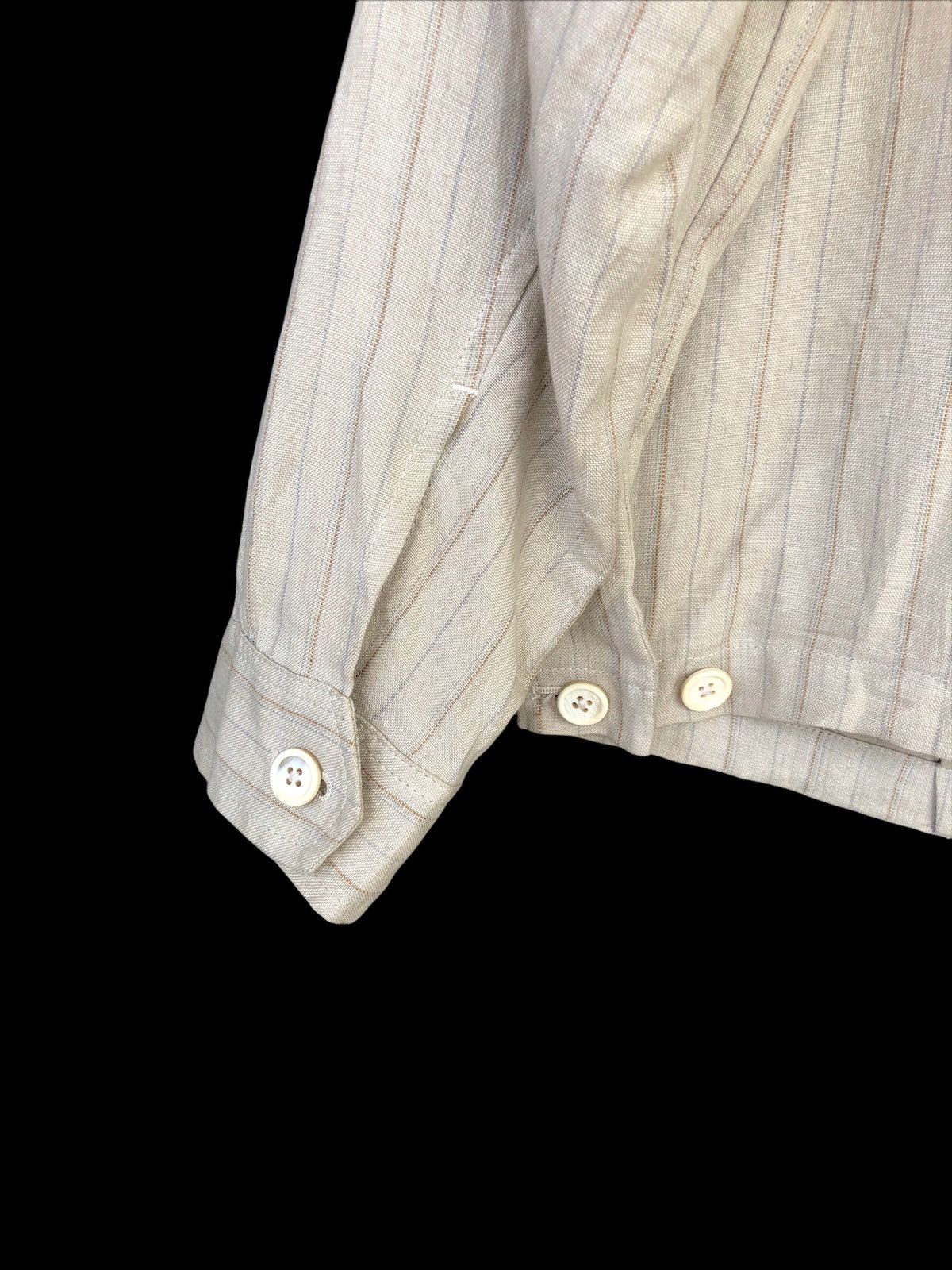 Yohji Yamamoto GRAIL🔥FW06 YY Linen Striped Blouson Boxy Jacket Size US L / EU 52-54 / 3 - 5 Thumbnail