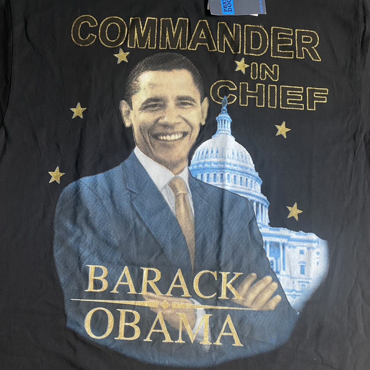 Rap Tees New Vintage 2000s Barack Obama Commander in Chief Logo Tee Size US XXL / EU 58 / 5 - 3 Thumbnail