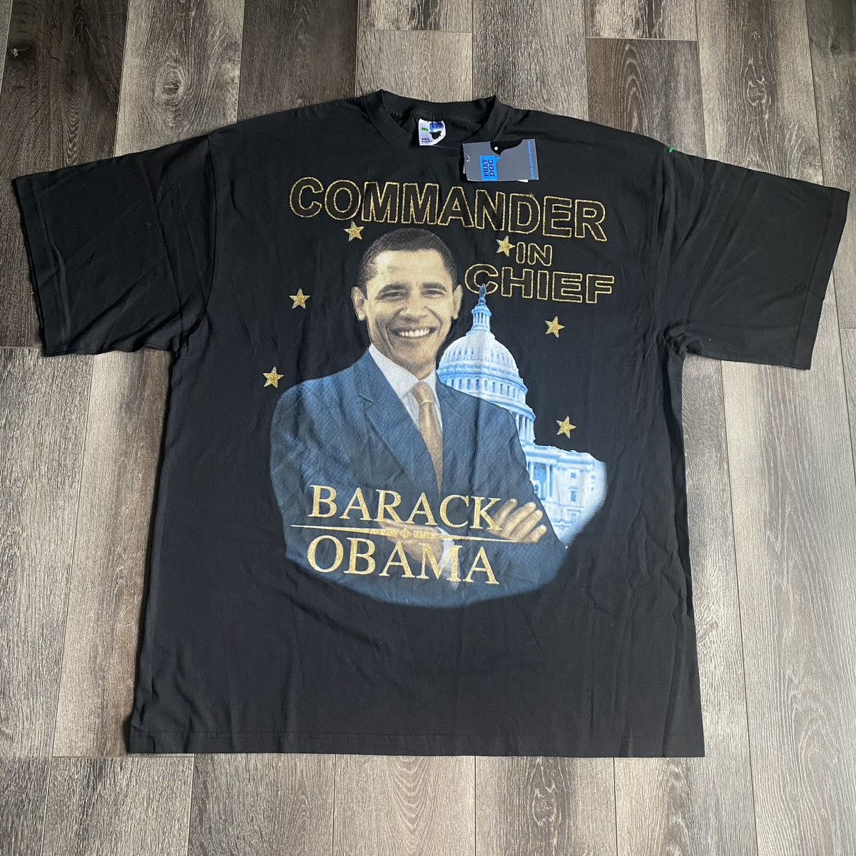 Rap Tees New Vintage 2000s Barack Obama Commander in Chief Logo Tee Size US XXL / EU 58 / 5 - 1 Thumbnail