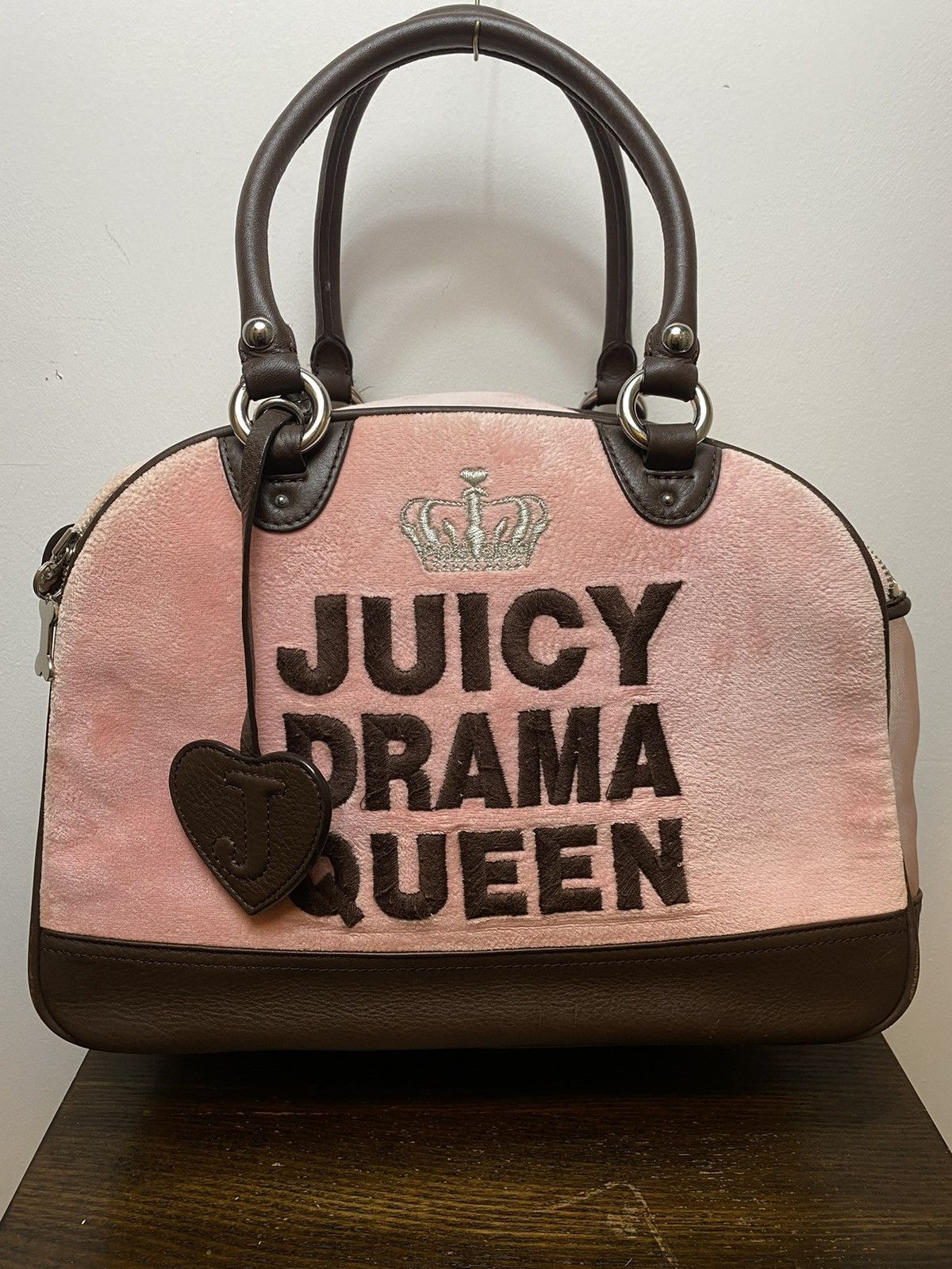 Juicy Couture Drama Queen Pet Dog Carrier Velvet Vintage