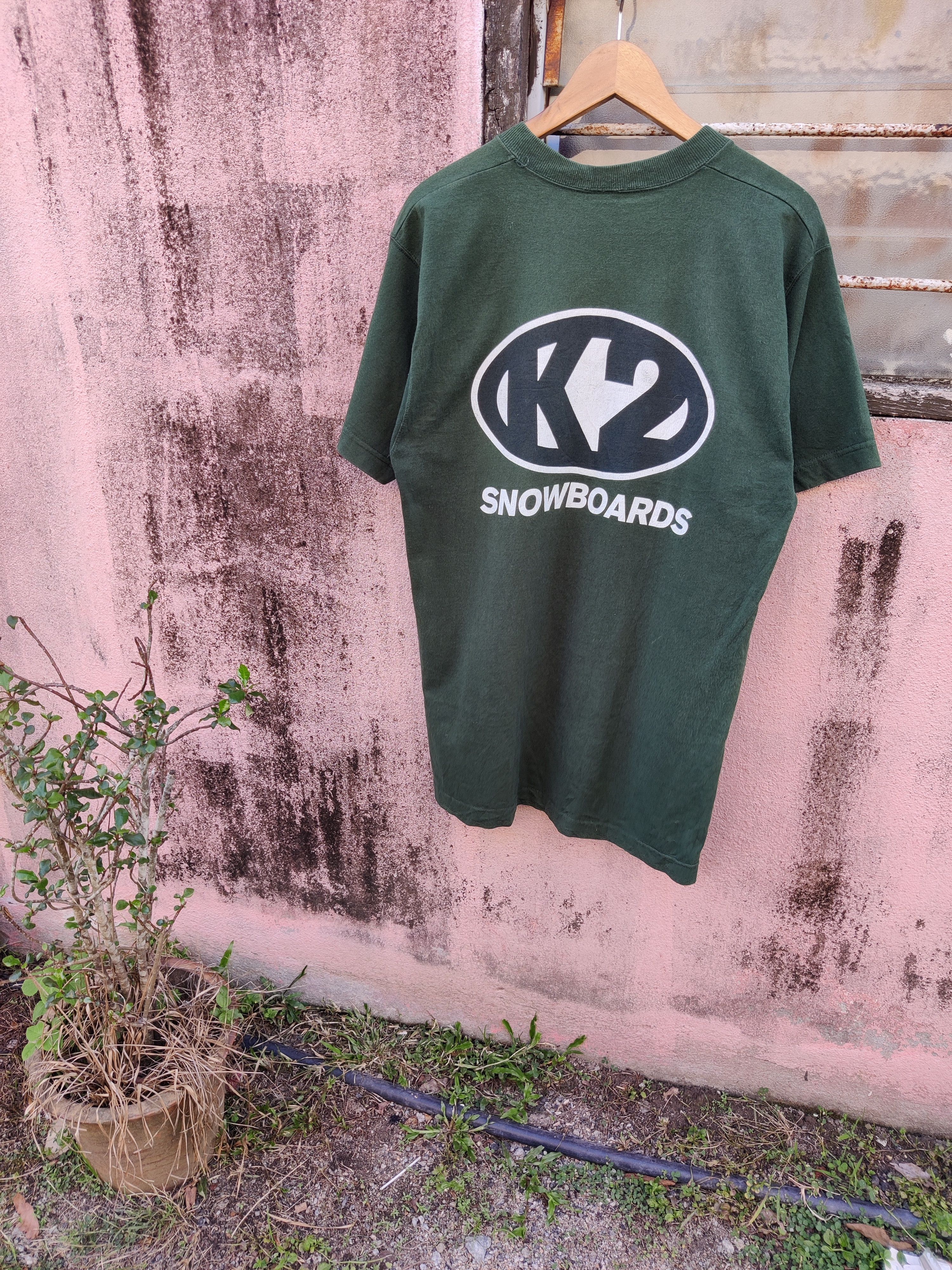image of Archival Clothing x Art Vintage 90's K2 Snowboards Spellout Promo Shirt, Men's (Size Large)