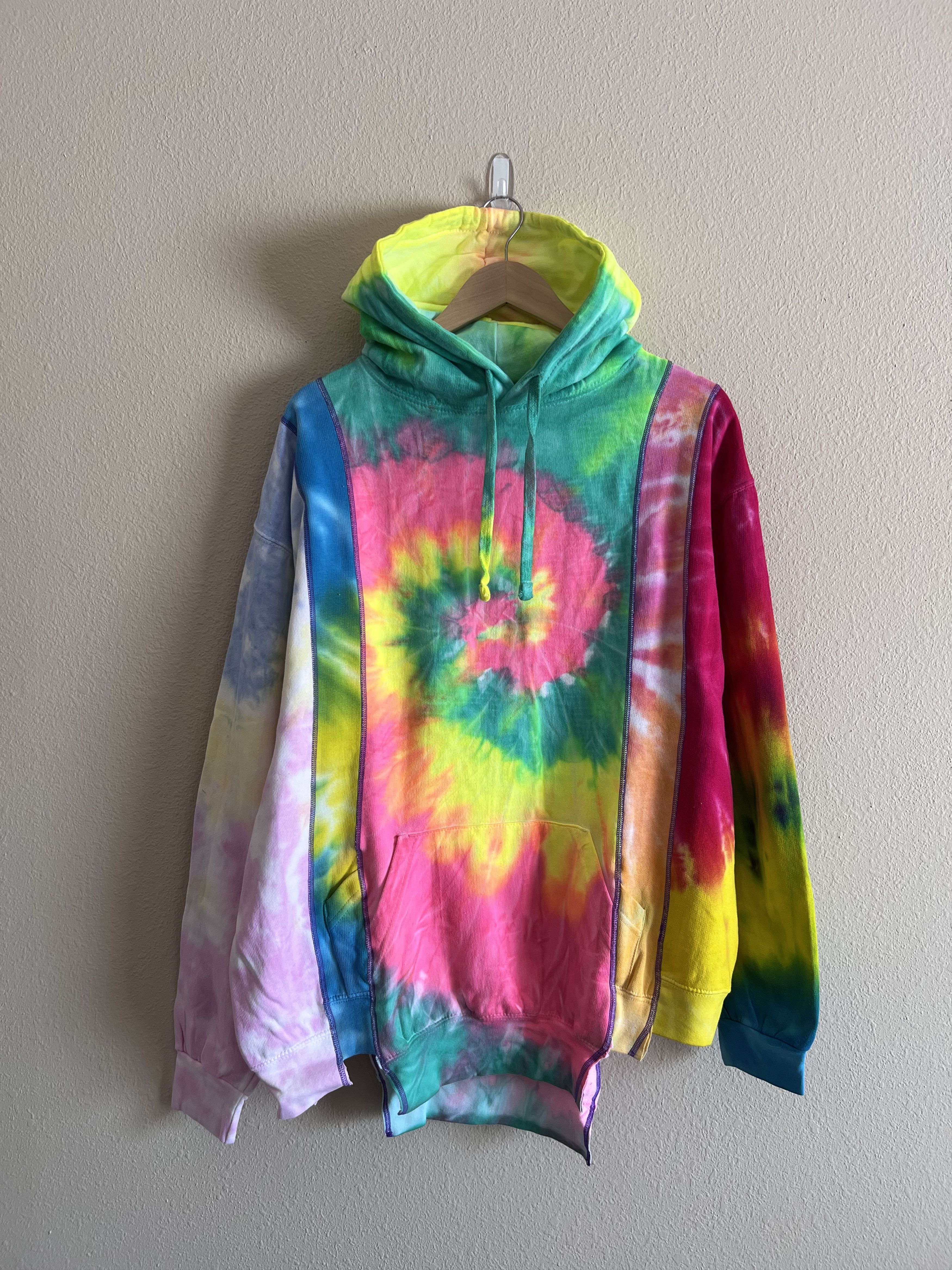 image of Needles Rebuild 7 Cuts Hoodie Tie Dye, Men's (Size XL)