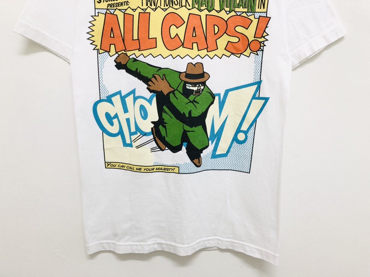 MF Doom × Rap Tees × Stones Throw Records RARE 🔥 MADVILLAIN ALL CAPS MF DOOM MADLIB HIP HOP DUO TEE Size US S / EU 44-46 / 1 - 4 Thumbnail