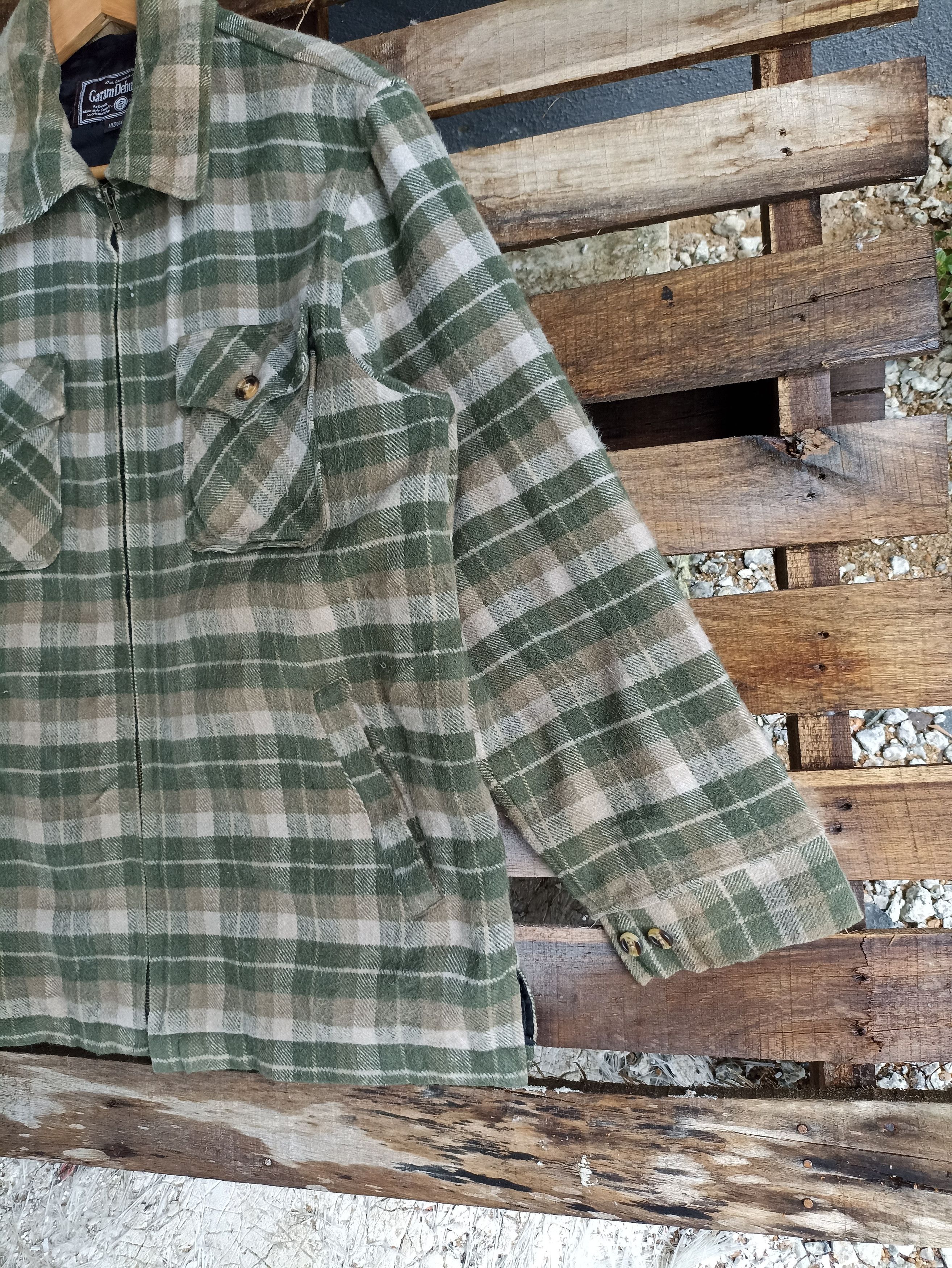 Flannel × Japanese Brand × Vintage Vintage Garam Deputant Plaid Tartan Flannel Jacket Size US M / EU 48-50 / 2 - 3 Thumbnail