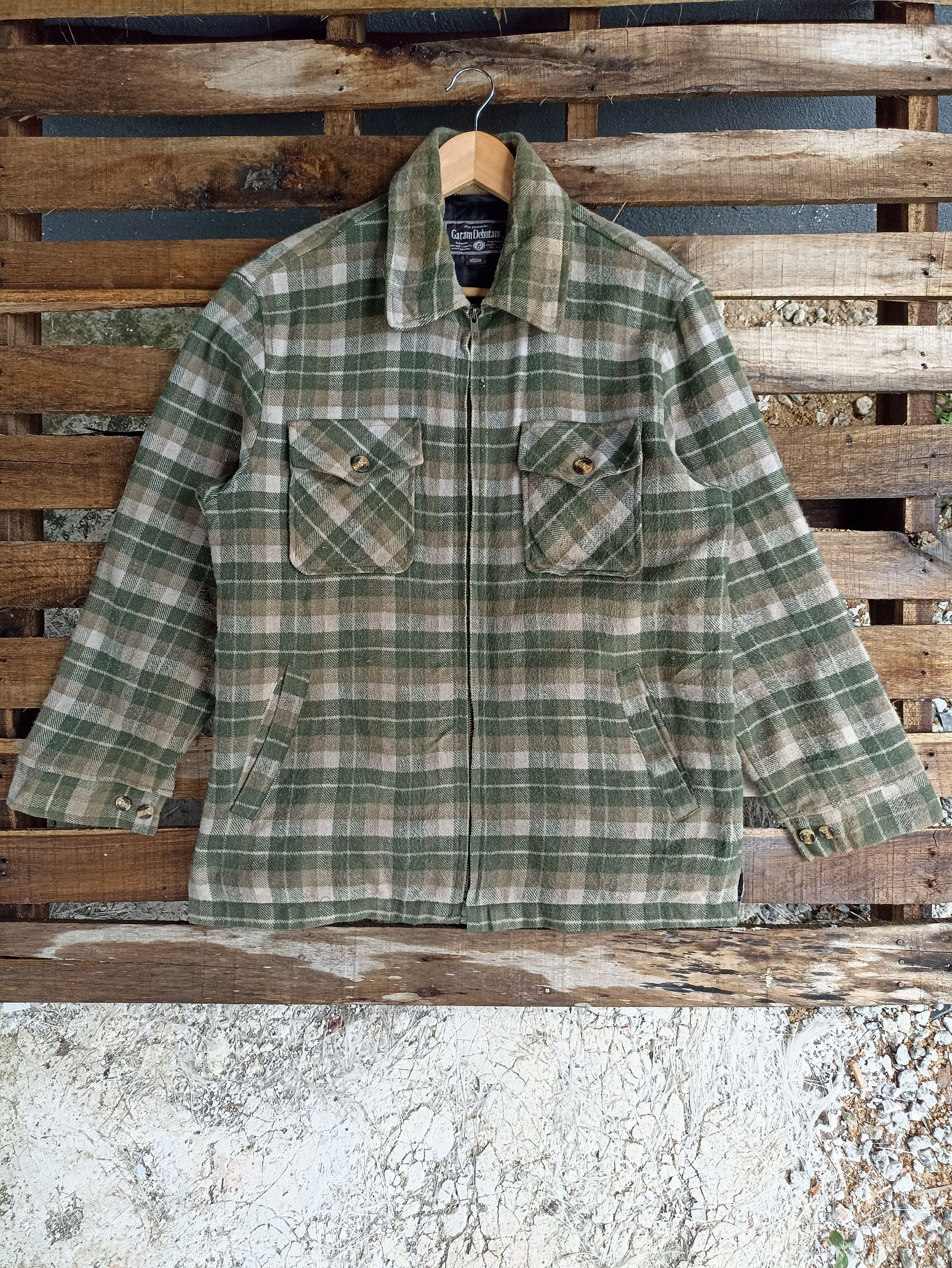 Flannel × Japanese Brand × Vintage Vintage Garam Deputant Plaid Tartan Flannel Jacket Size US M / EU 48-50 / 2 - 2 Thumbnail