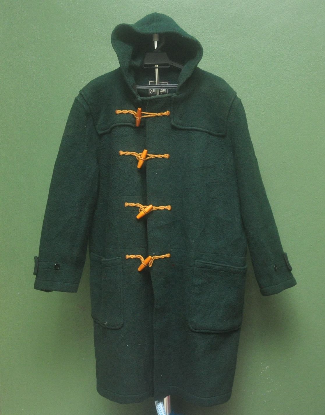 image of Vintage Gloverall Duffer Coat Made In England Jacket in Dark Green, Men's (Size XL)