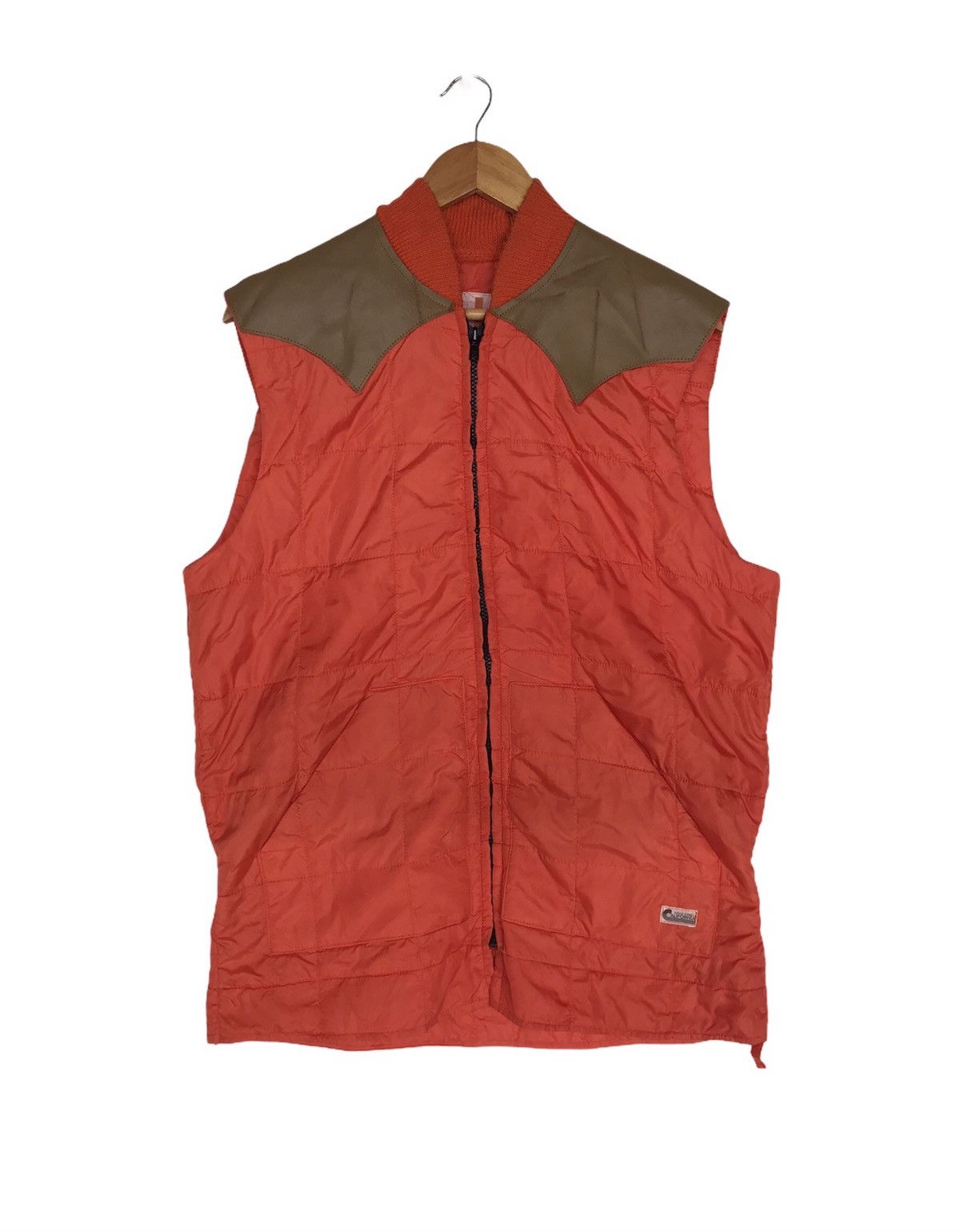 Sugar Cane × Vintage Sugar Cane Puffer Vest Jacket Half Leather Size US L / EU 52-54 / 3 - 1 Thumbnail