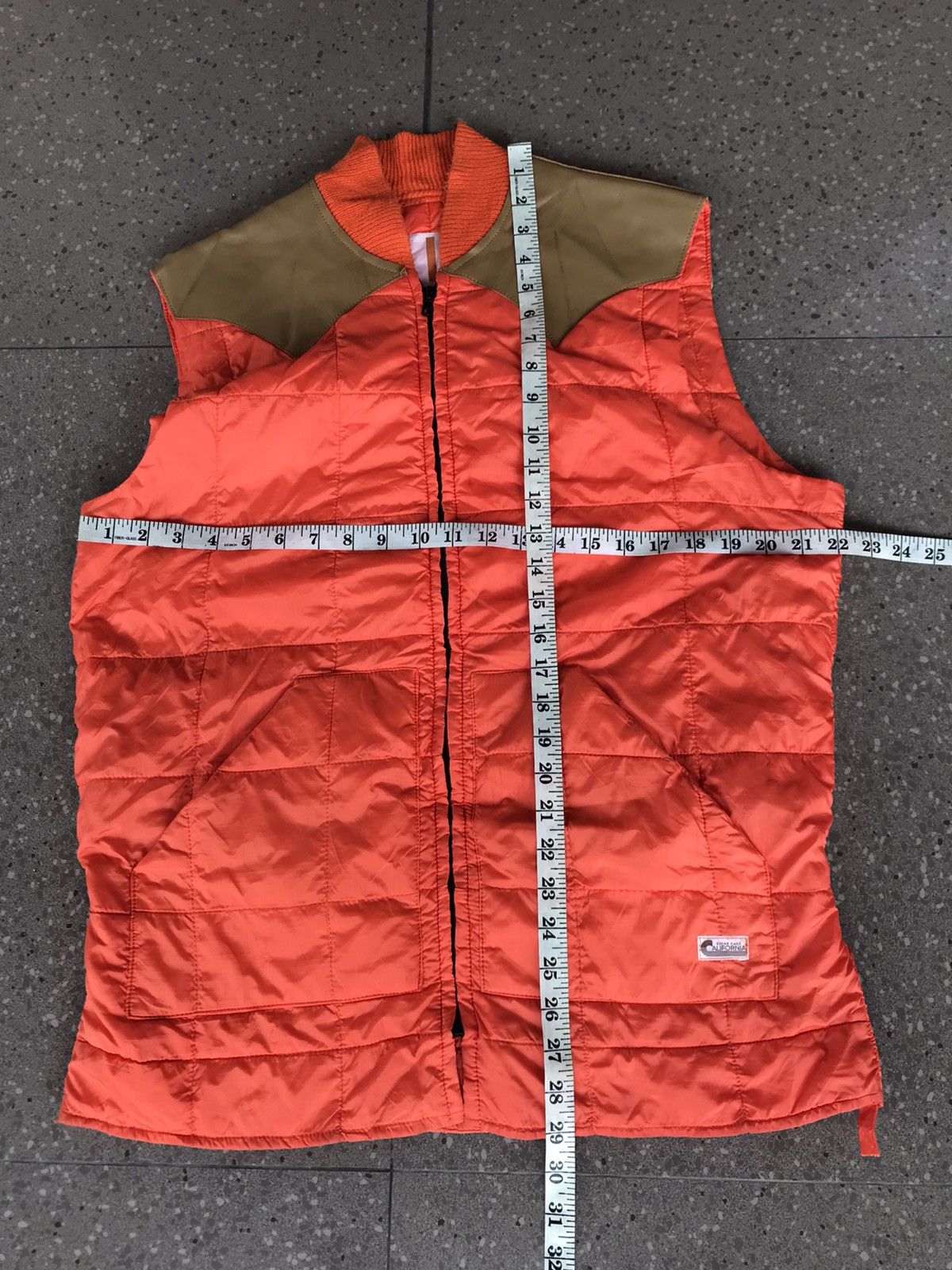 Sugar Cane × Vintage Sugar Cane Puffer Vest Jacket Half Leather Size US L / EU 52-54 / 3 - 7 Thumbnail