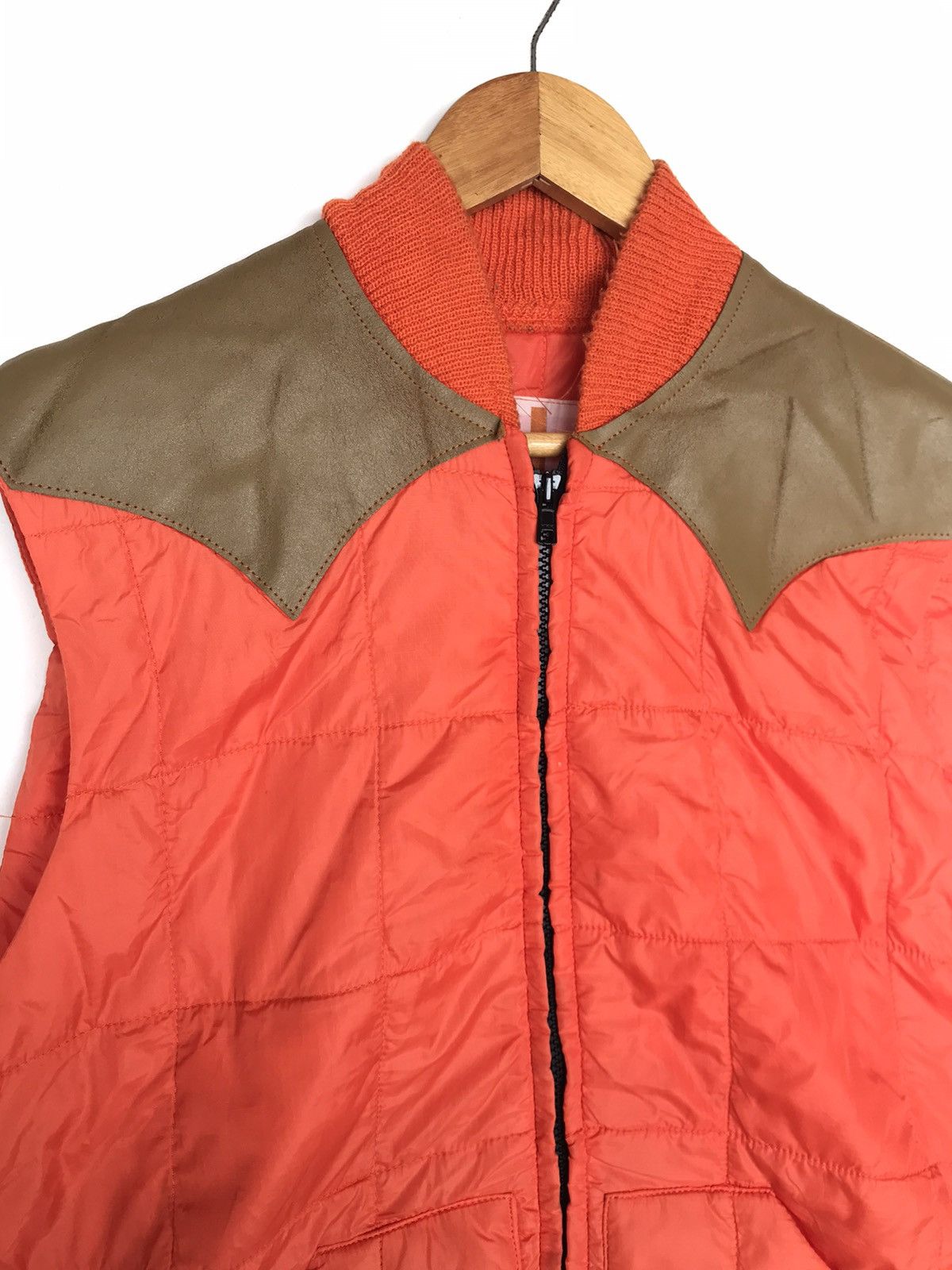 Sugar Cane × Vintage Sugar Cane Puffer Vest Jacket Half Leather Size US L / EU 52-54 / 3 - 2 Thumbnail