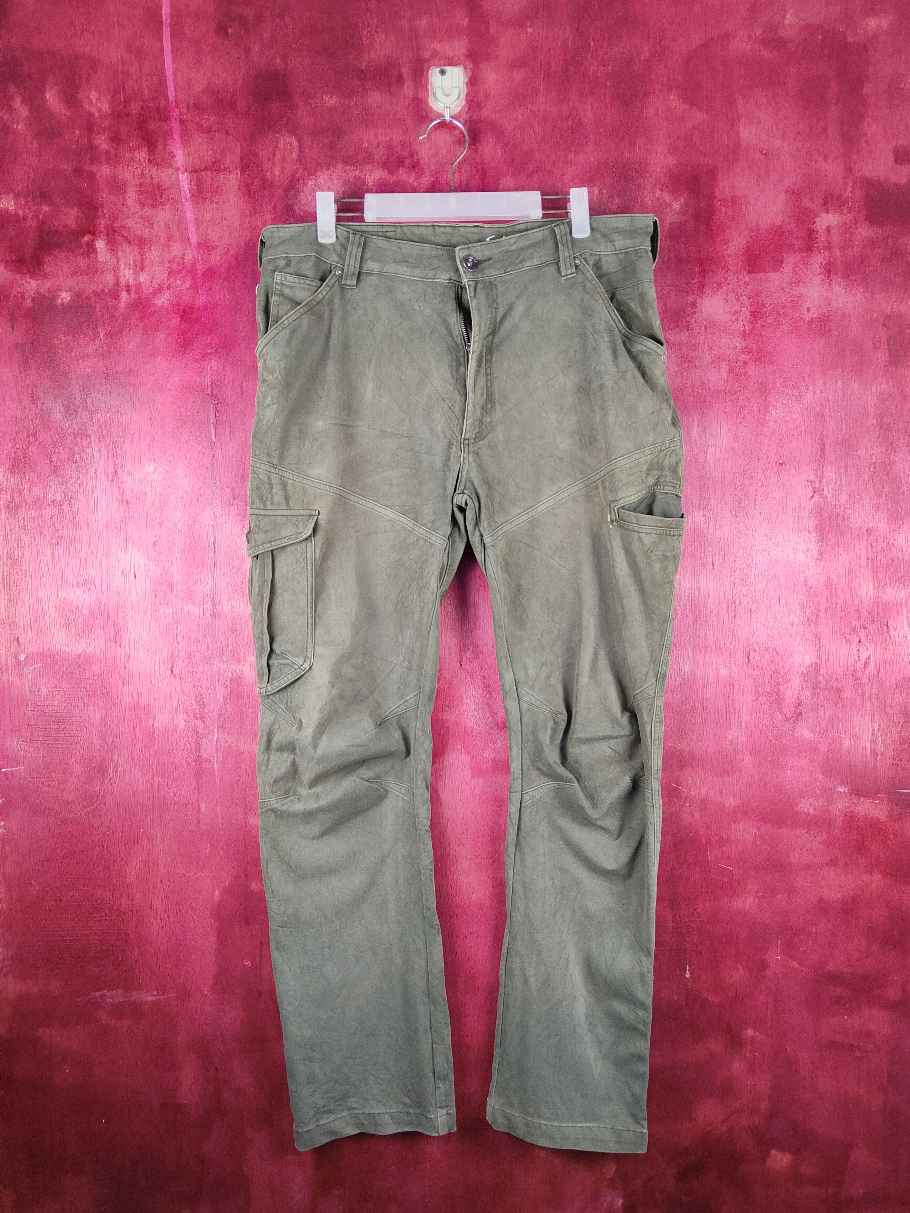 image of Vintage Field Core Dark Green Multipocket Tactical Cargo Pants S754, Men's (Size 34)