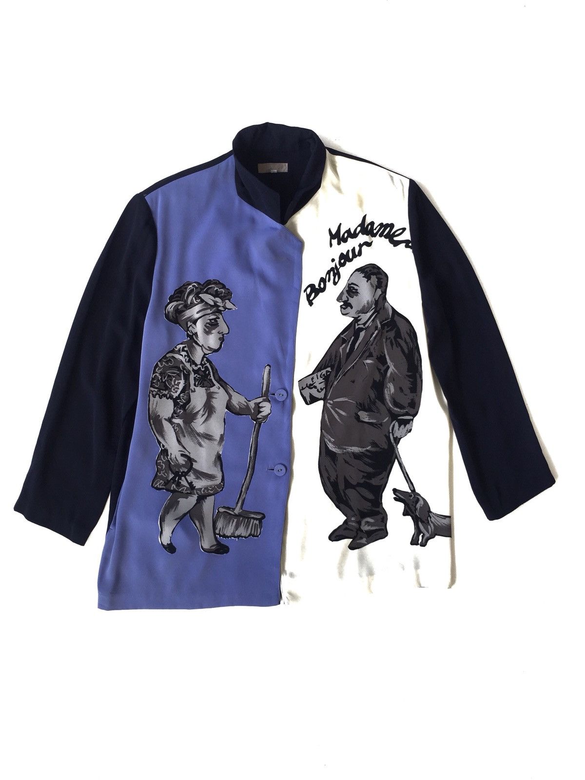 Yoshiyuki Konishi 80s Madame Bonjour Pop Art Overprinted Jacket Size US L / EU 52-54 / 3 - 1 Thumbnail