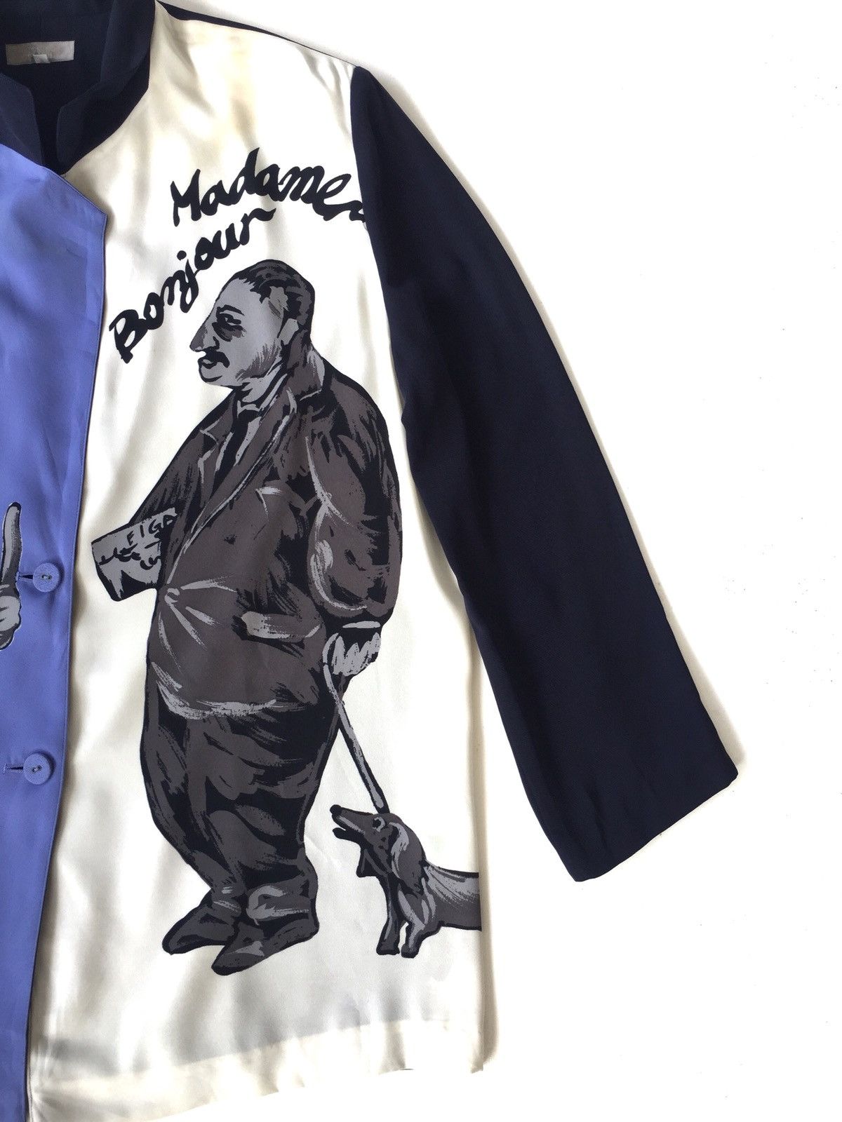 Yoshiyuki Konishi 80s Madame Bonjour Pop Art Overprinted Jacket Size US L / EU 52-54 / 3 - 2 Thumbnail