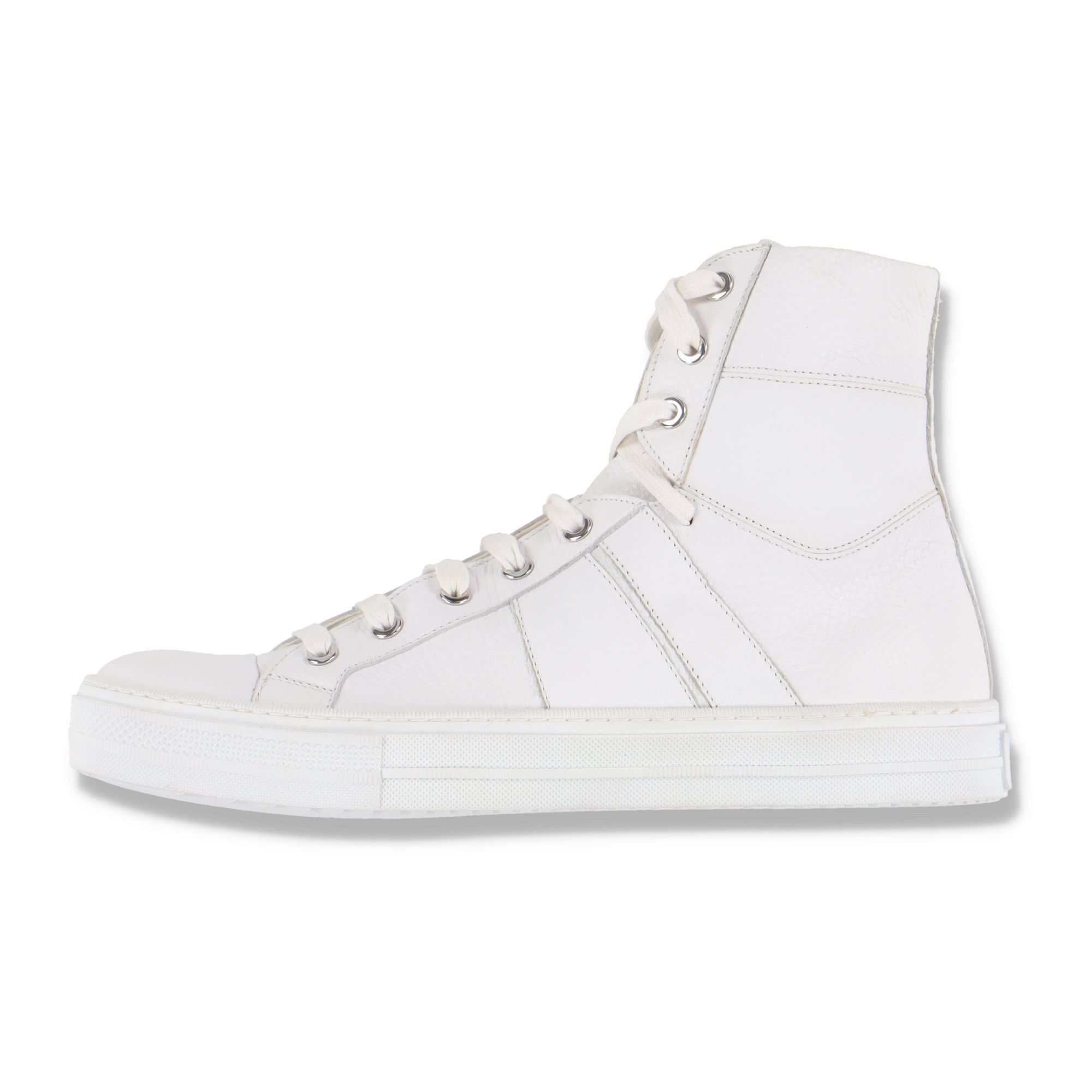 image of Amiri White Sunset Hi-Top Trainers Shoes, Men's (Size 9)