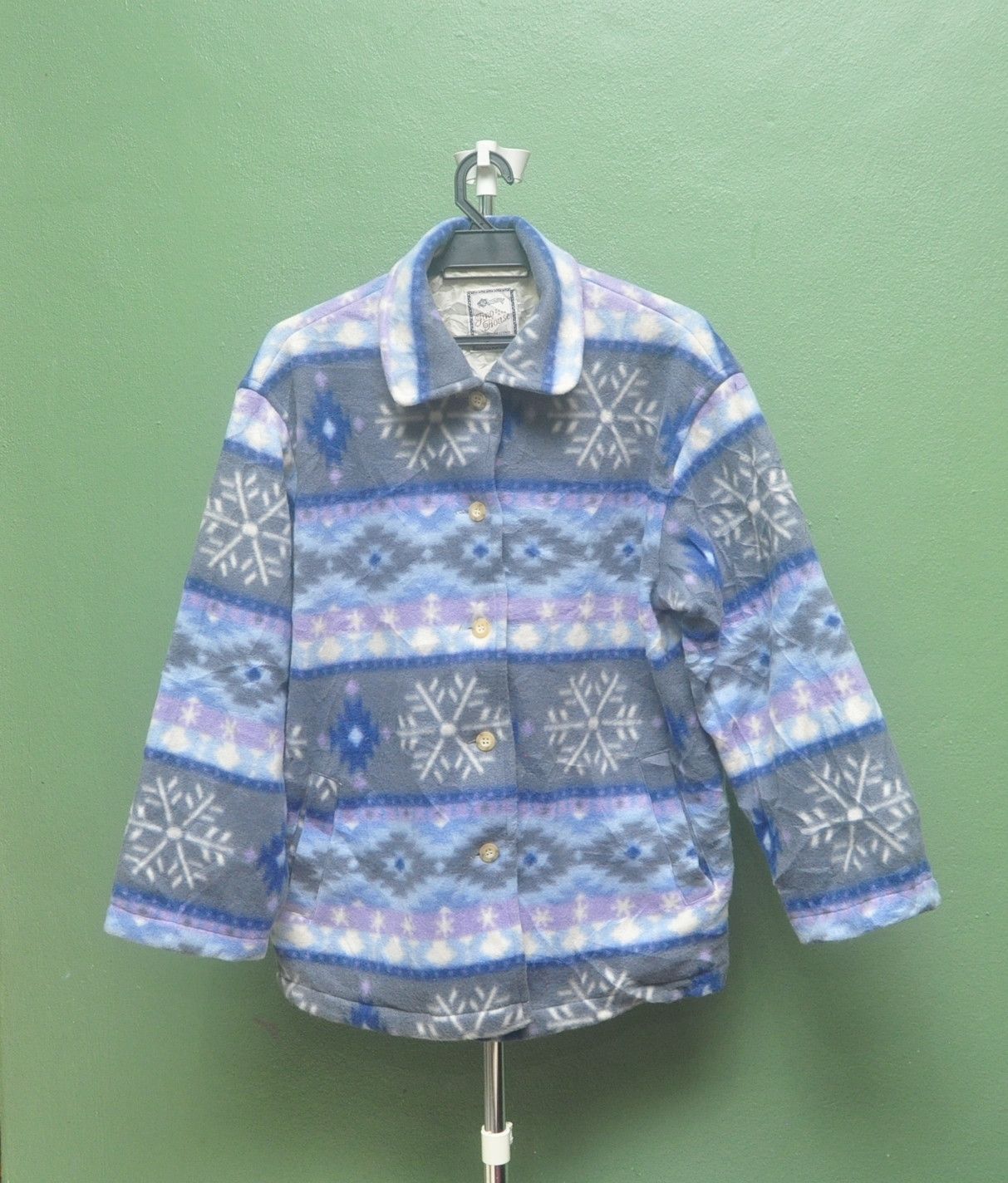 image of Vintage Fino House Multicolour Sweater Jacket, Men's (Size Large)