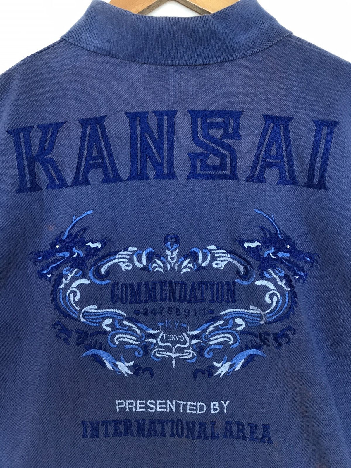 Kansai Yamamoto Vintage Sunfaded Kansai Yamamoto Polo Shirt Size US M / EU 48-50 / 2 - 5 Thumbnail