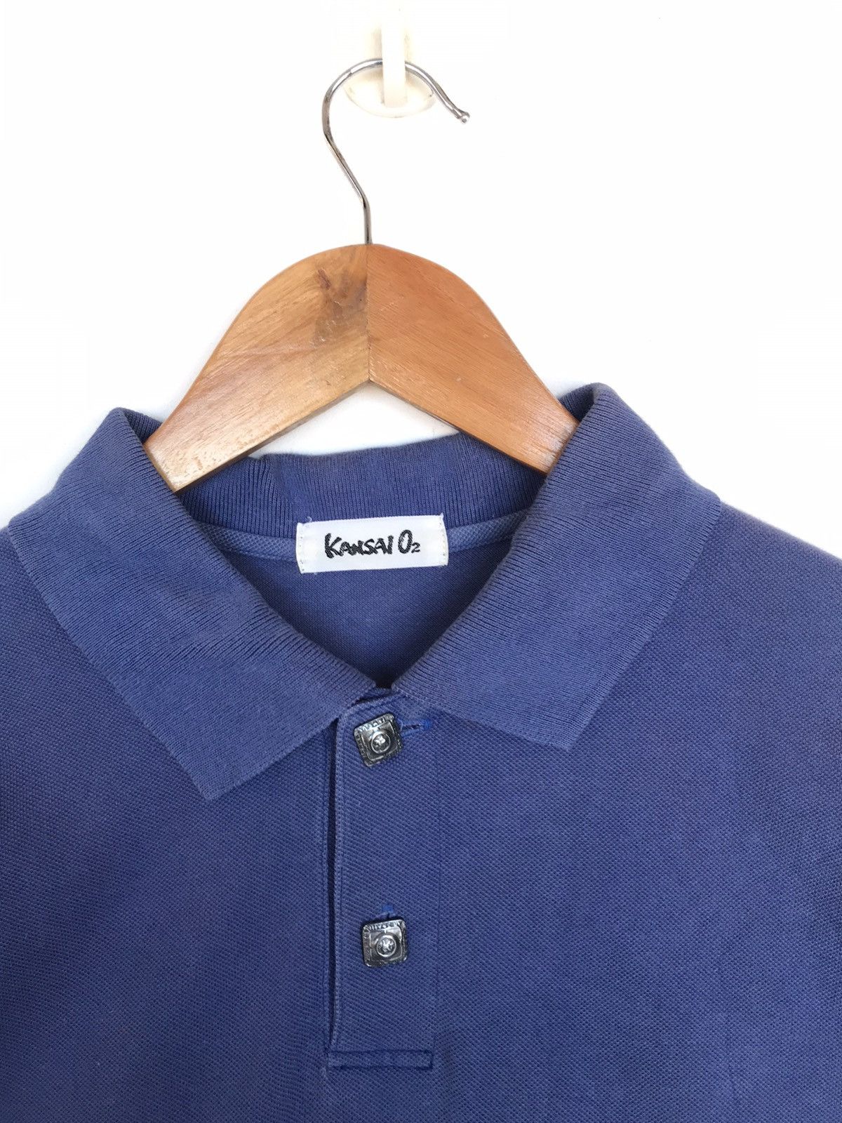 Kansai Yamamoto Vintage Sunfaded Kansai Yamamoto Polo Shirt Size US M / EU 48-50 / 2 - 3 Thumbnail