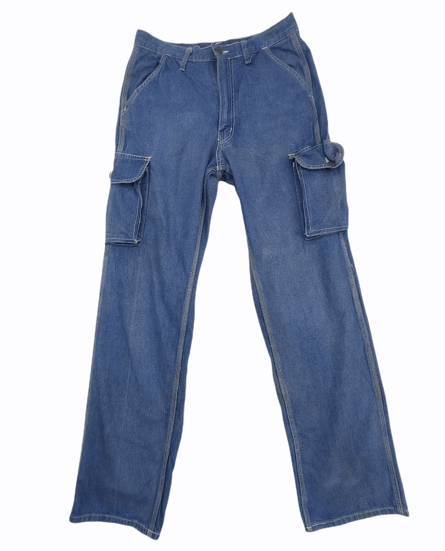 Japanese Brand Japanese Denim Cargo Pants Size US 29 - 1 Thumbnail