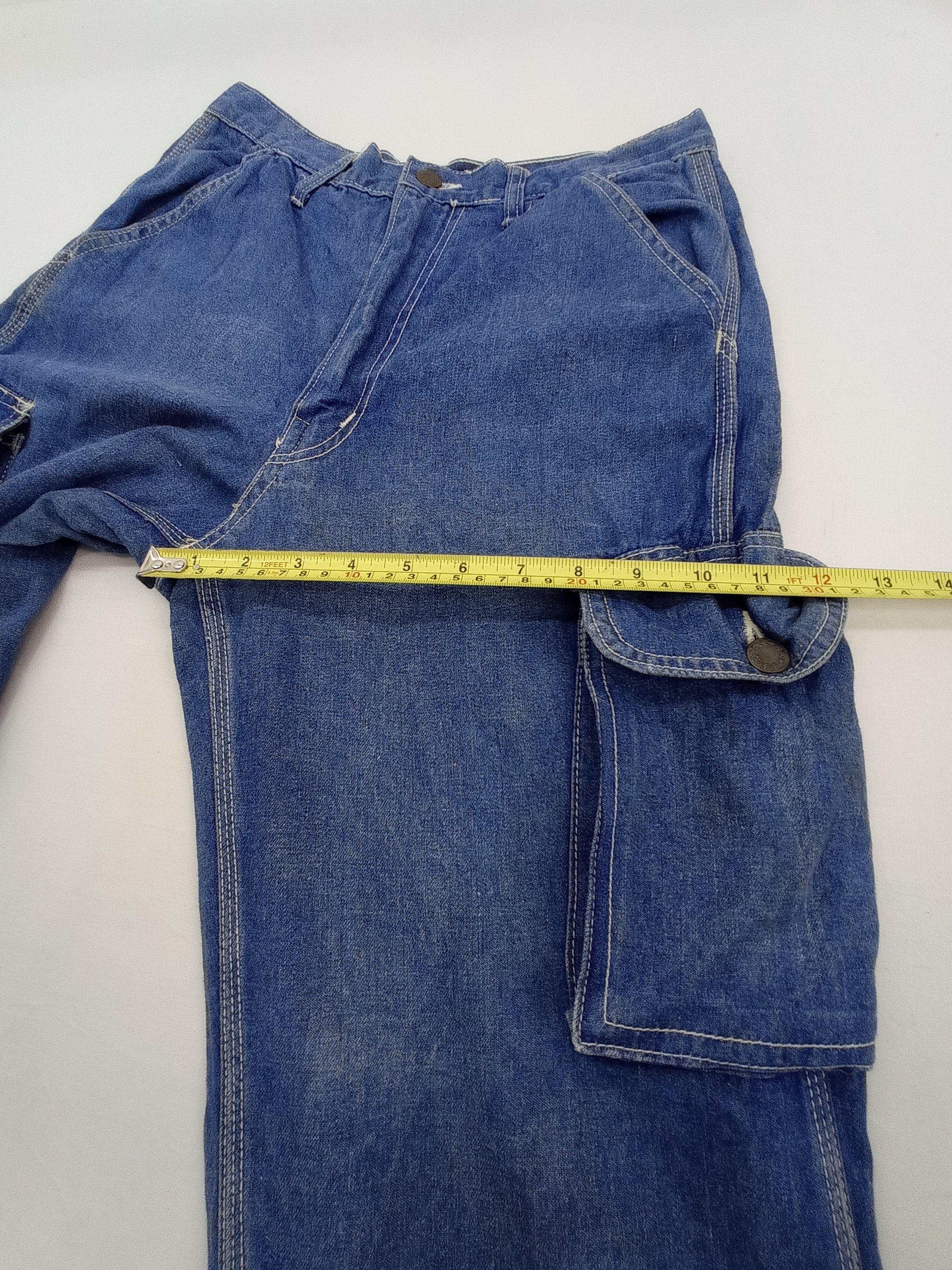 Japanese Brand Japanese Denim Cargo Pants Size US 29 - 19 Thumbnail