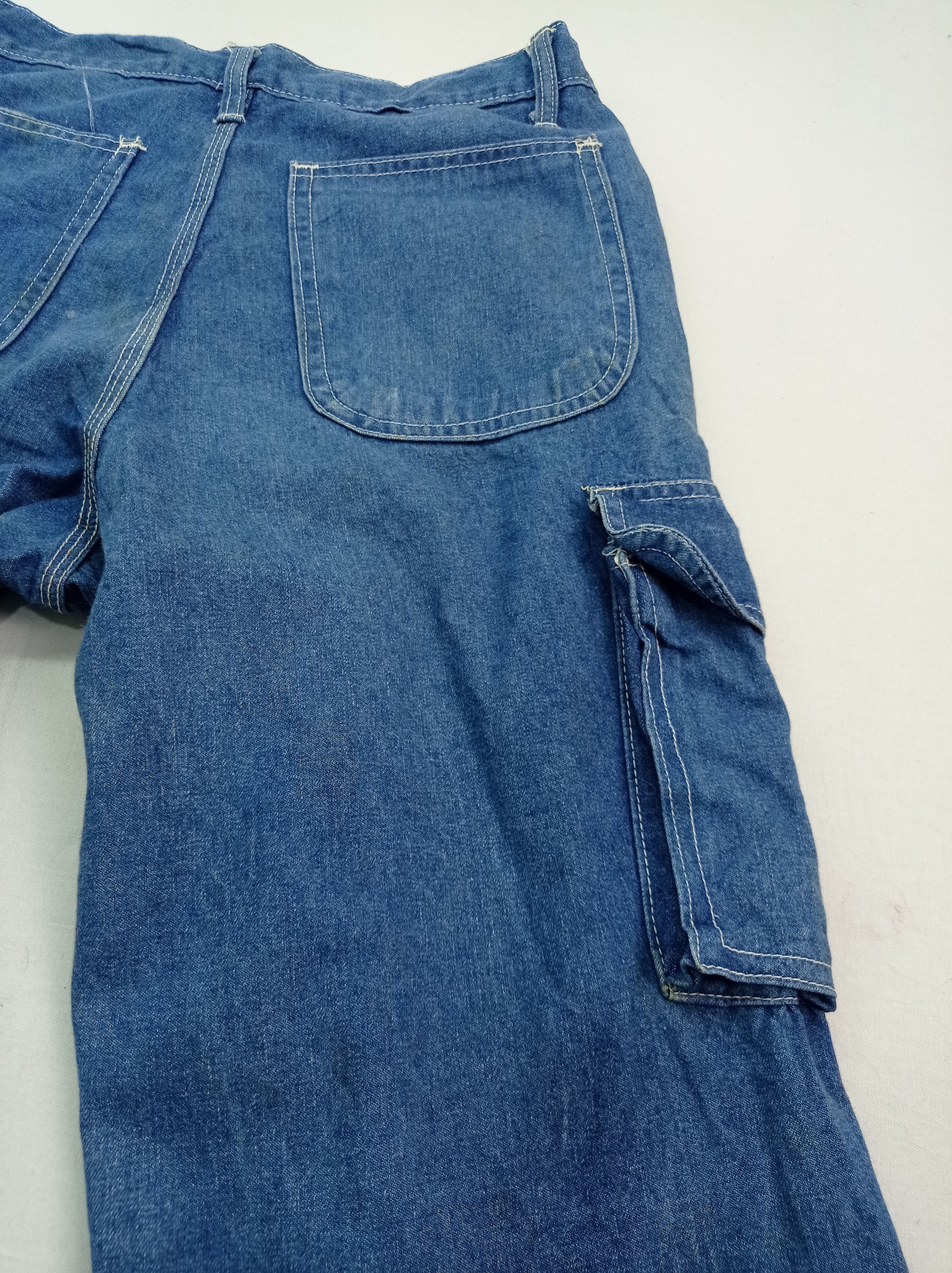 Japanese Brand Japanese Denim Cargo Pants Size US 29 - 12 Thumbnail
