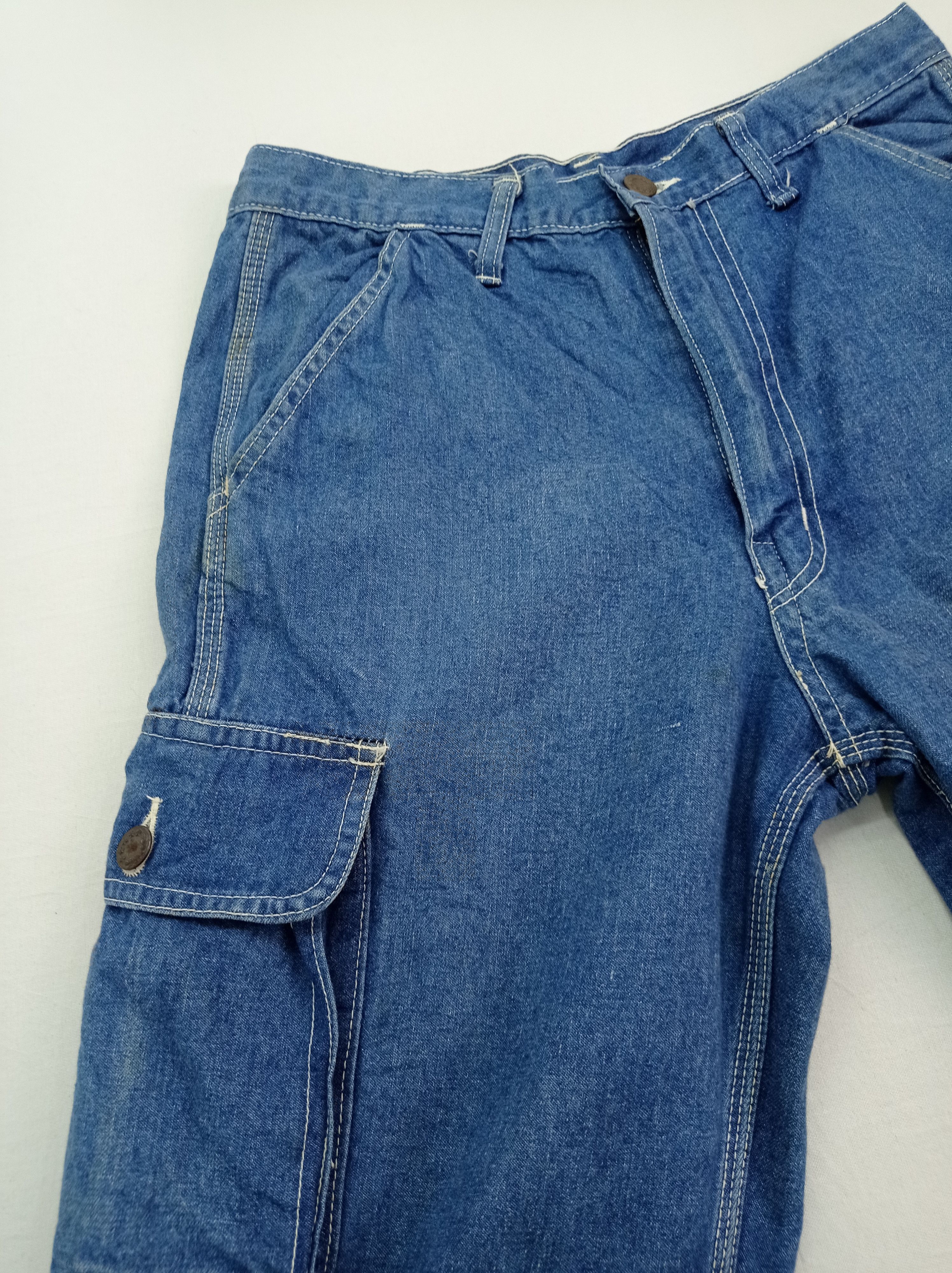 Japanese Brand Japanese Denim Cargo Pants Size US 29 - 9 Thumbnail