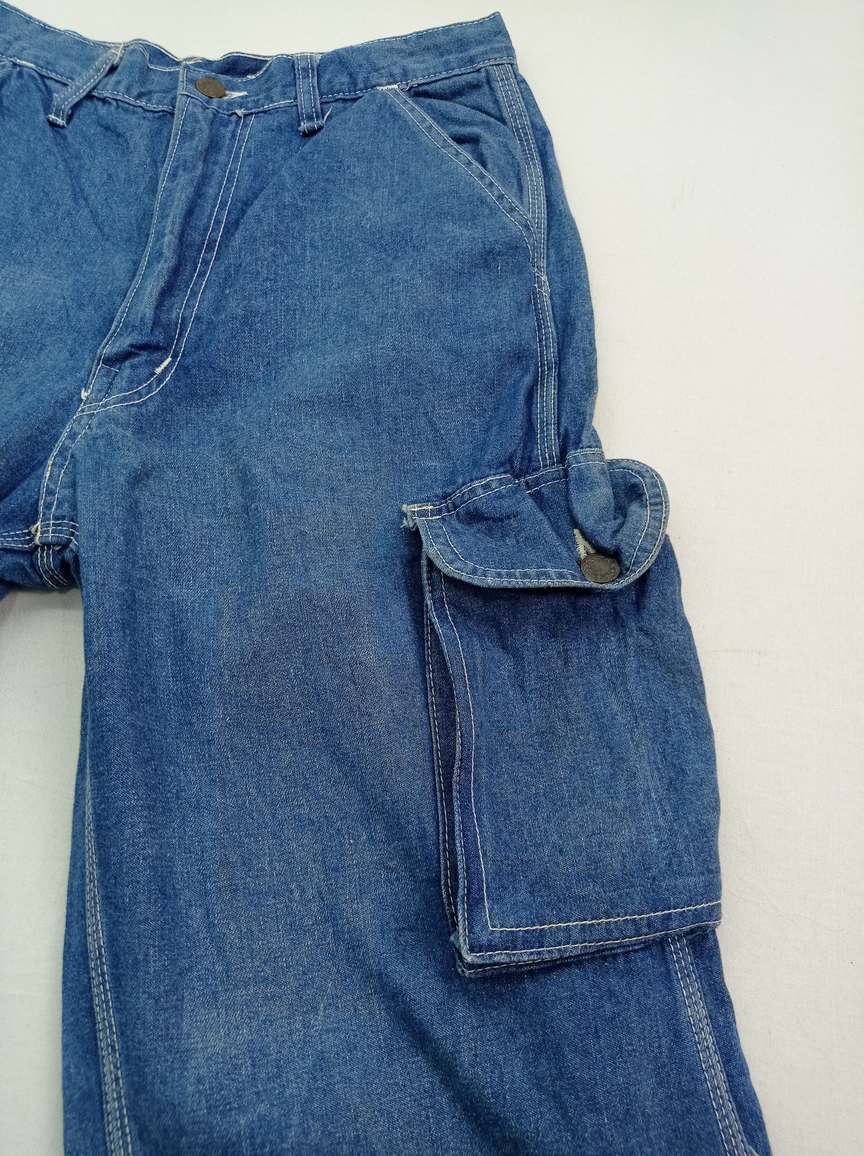 Japanese Brand Japanese Denim Cargo Pants Size US 29 - 10 Thumbnail