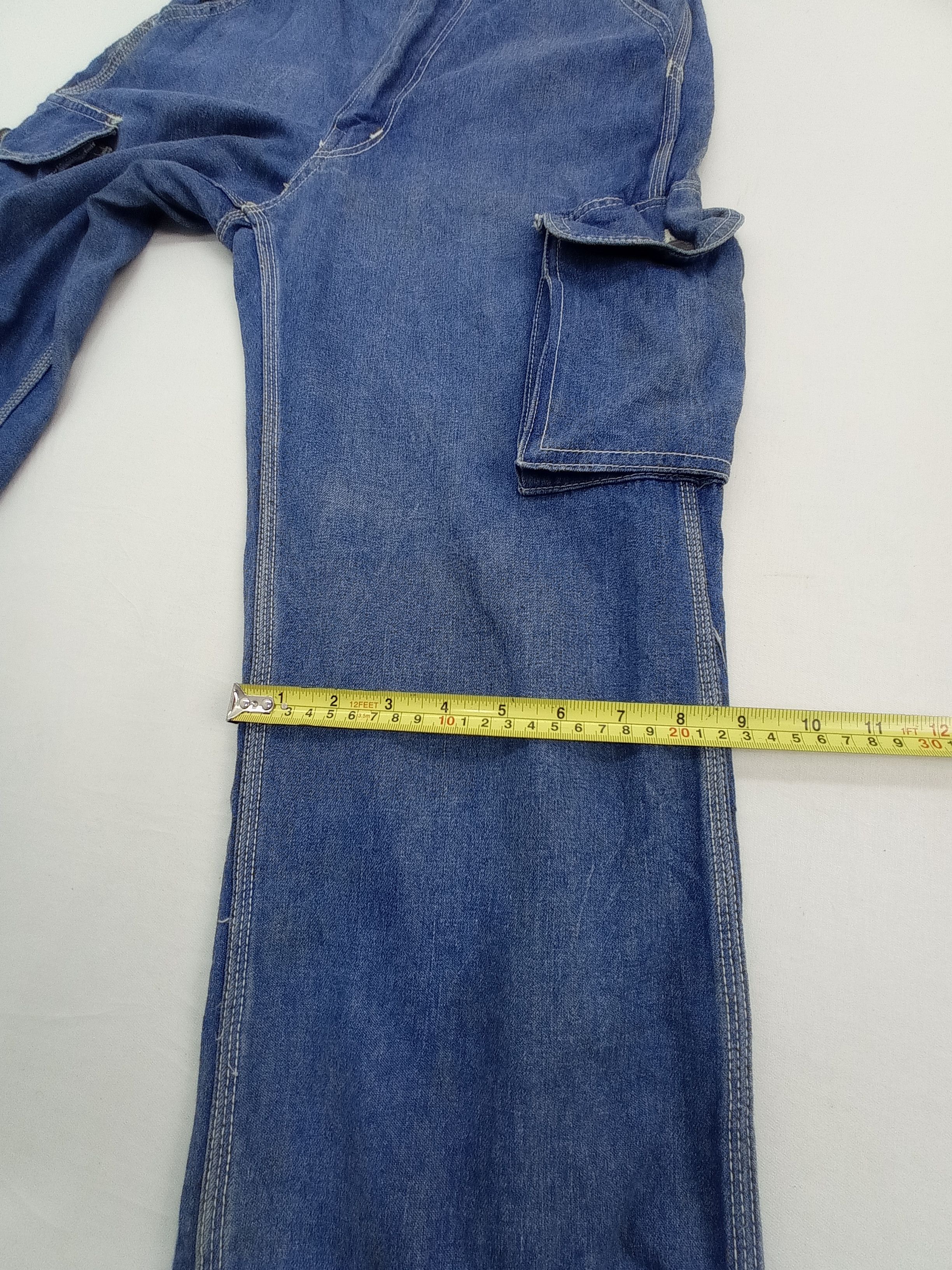Japanese Brand Japanese Denim Cargo Pants Size US 29 - 18 Thumbnail