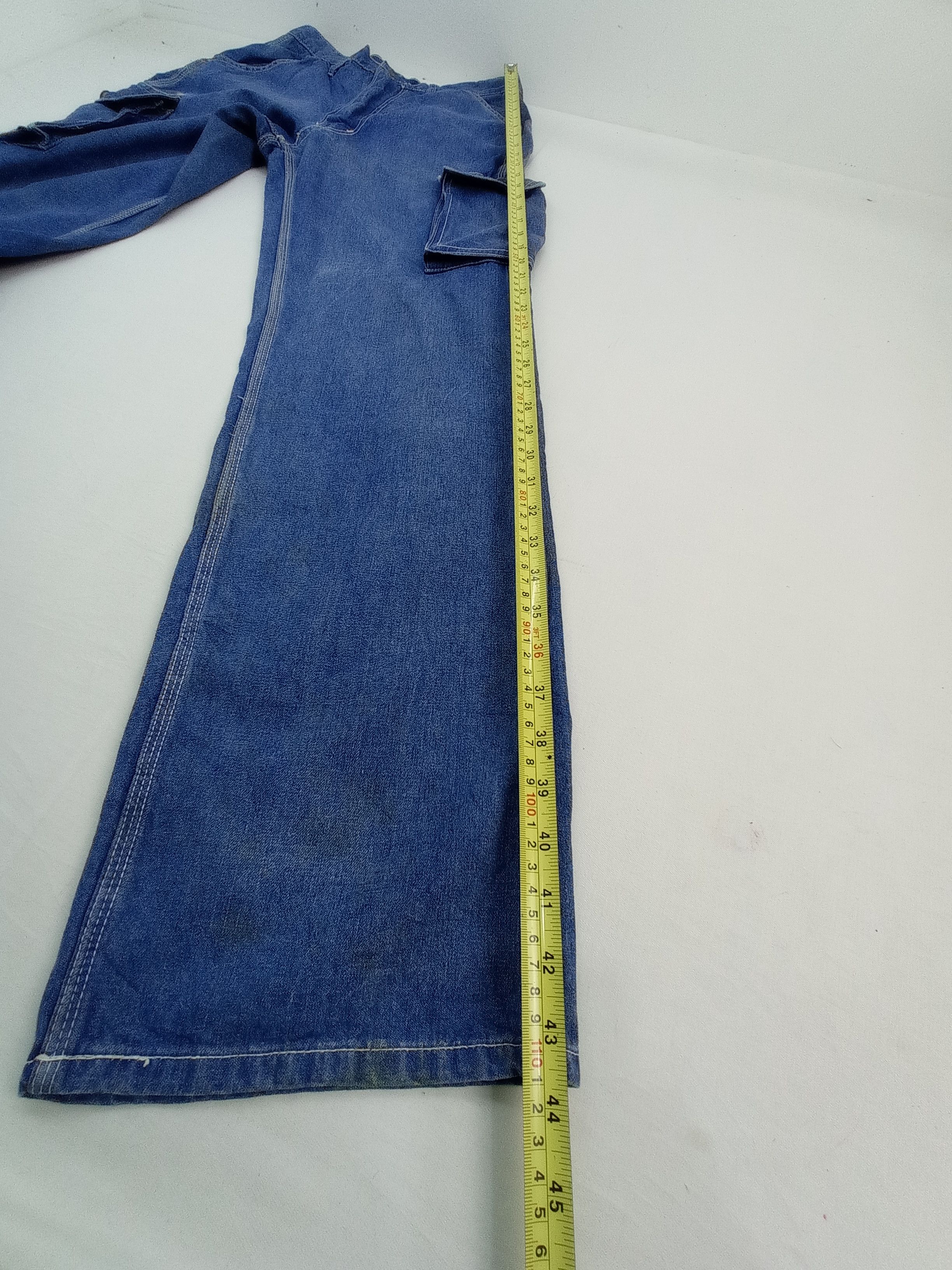 Japanese Brand Japanese Denim Cargo Pants Size US 29 - 16 Thumbnail