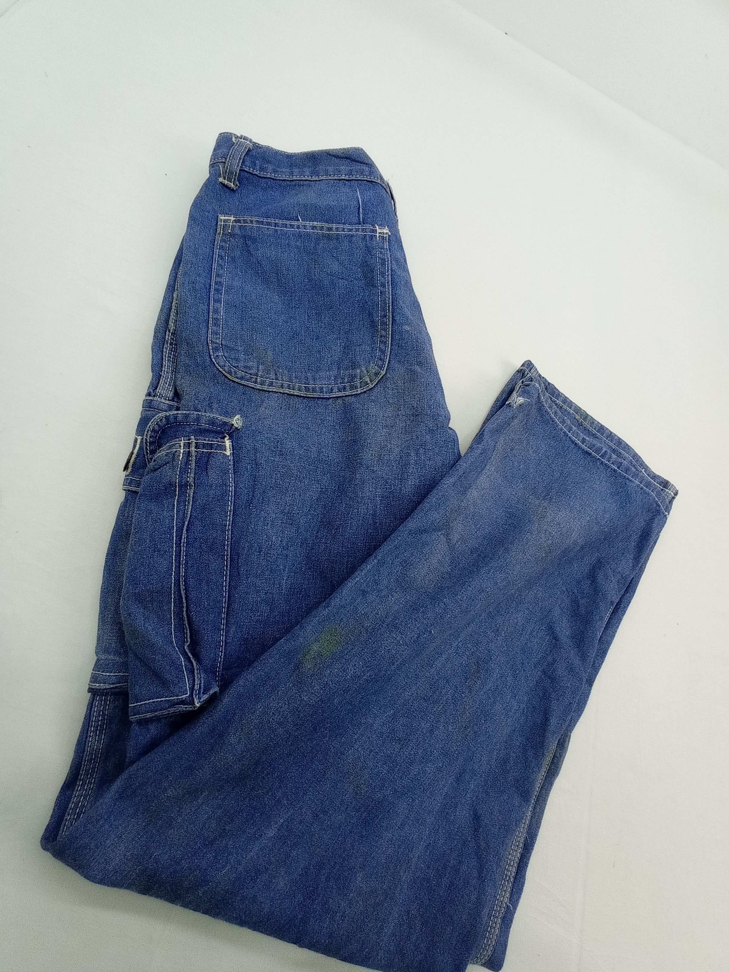 Japanese Brand Japanese Denim Cargo Pants Size US 29 - 3 Thumbnail