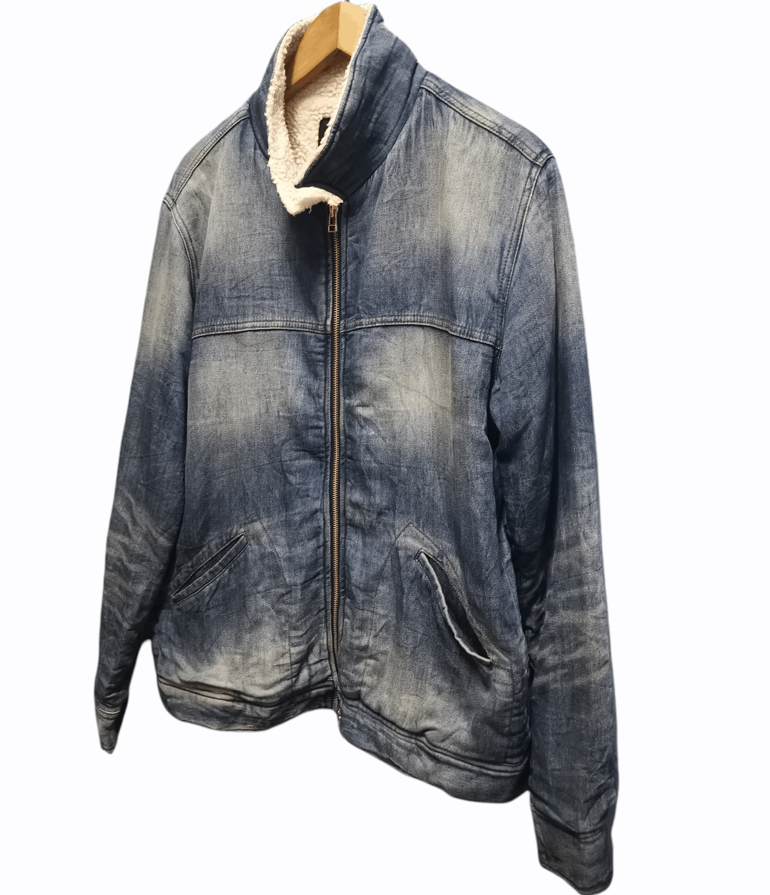 Japanese Brand Azul By Mossy Sherpa Denim Jacket Size US L / EU 52-54 / 3 - 2 Thumbnail