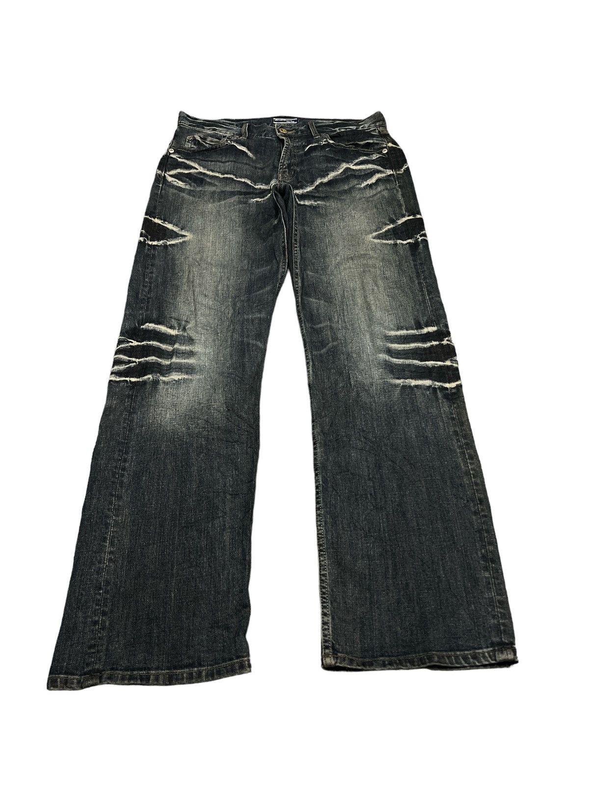 Japanese Brand AVANTGARDISM 💥VILLAND DISTRESSED DENIM PANTS Size US 34 / EU 50 - 3 Thumbnail
