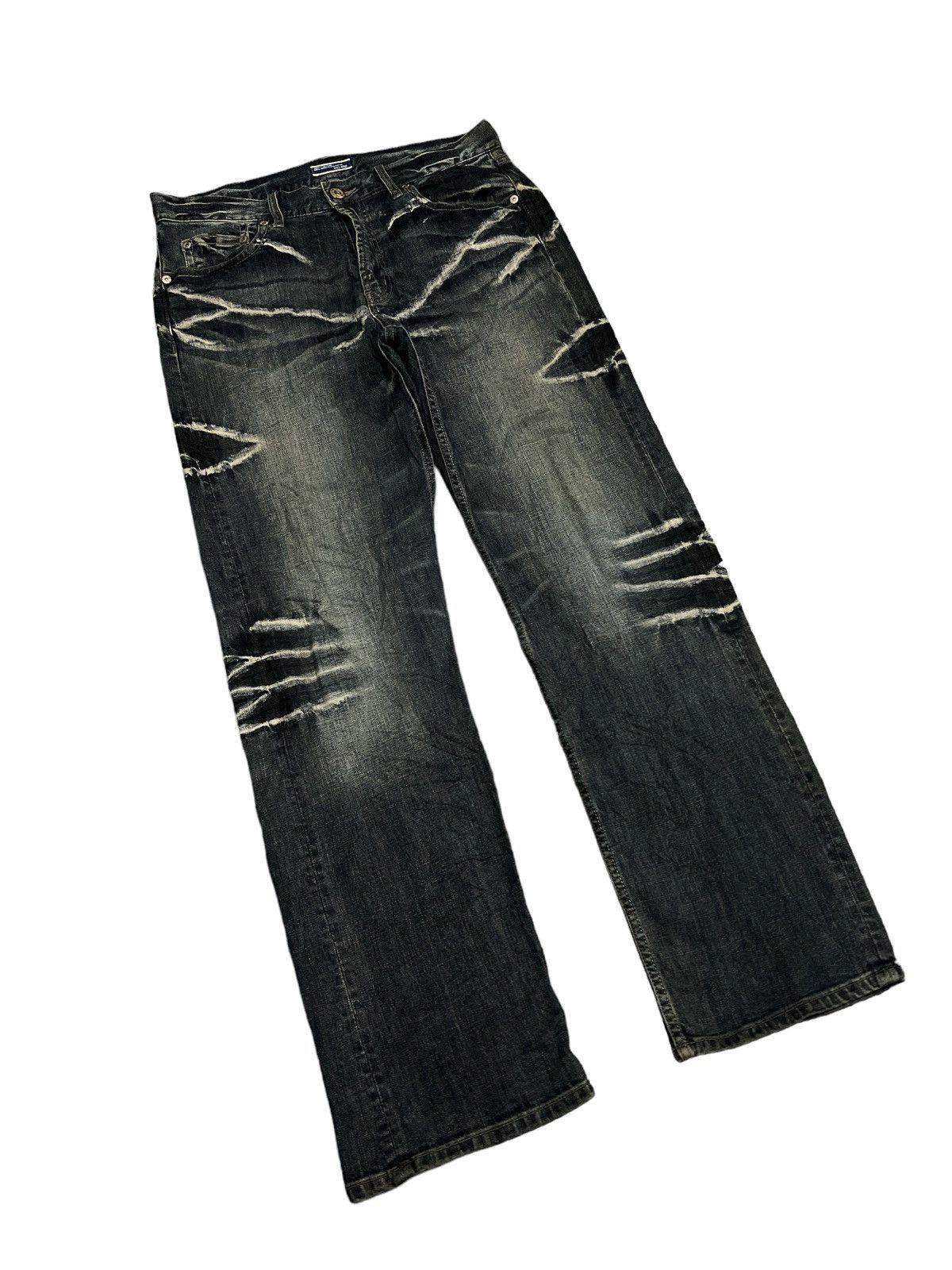 Japanese Brand AVANTGARDISM 💥VILLAND DISTRESSED DENIM PANTS Size US 34 / EU 50 - 5 Thumbnail