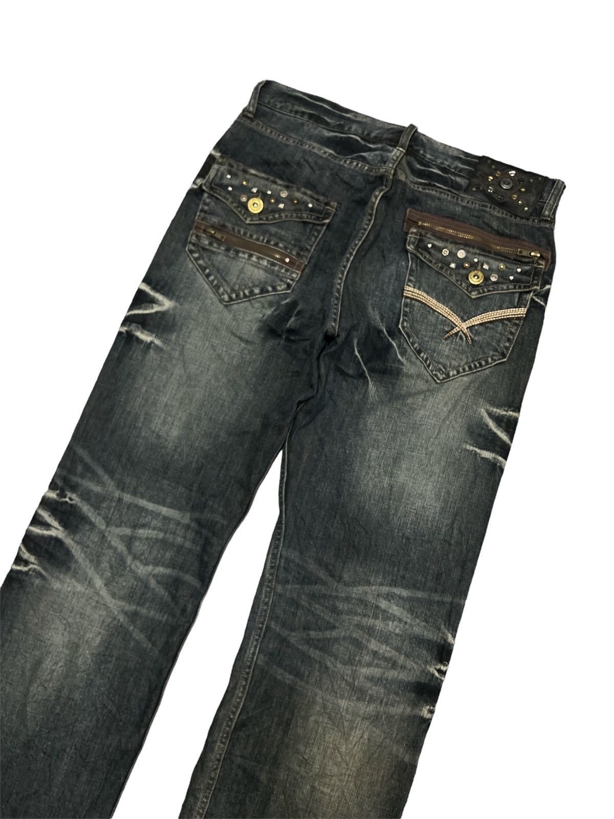 Japanese Brand AVANTGARDISM 💥VILLAND DISTRESSED DENIM PANTS Size US 34 / EU 50 - 7 Thumbnail