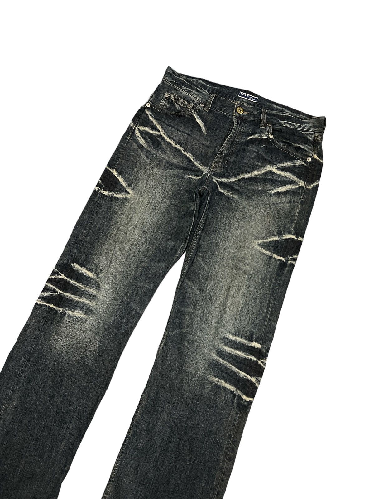 Japanese Brand AVANTGARDISM 💥VILLAND DISTRESSED DENIM PANTS Size US 34 / EU 50 - 4 Thumbnail