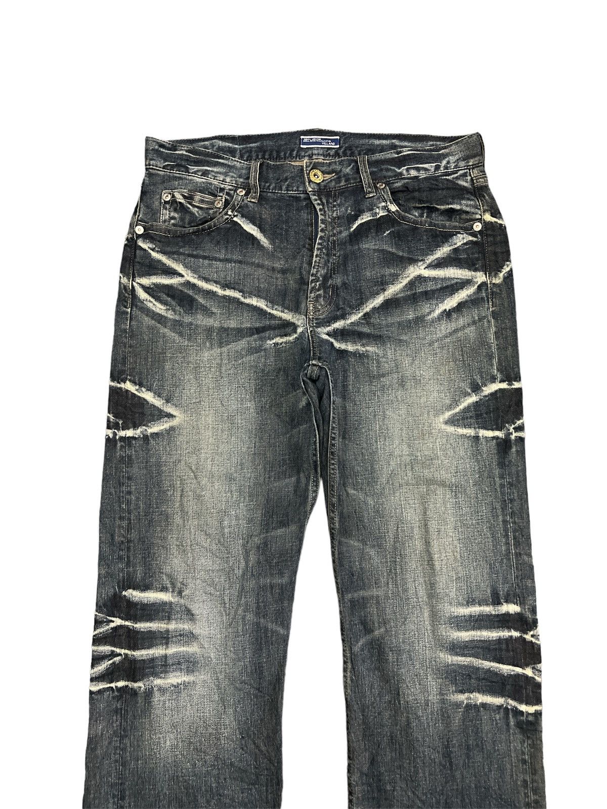 Japanese Brand AVANTGARDISM 💥VILLAND DISTRESSED DENIM PANTS Size US 34 / EU 50 - 2 Thumbnail