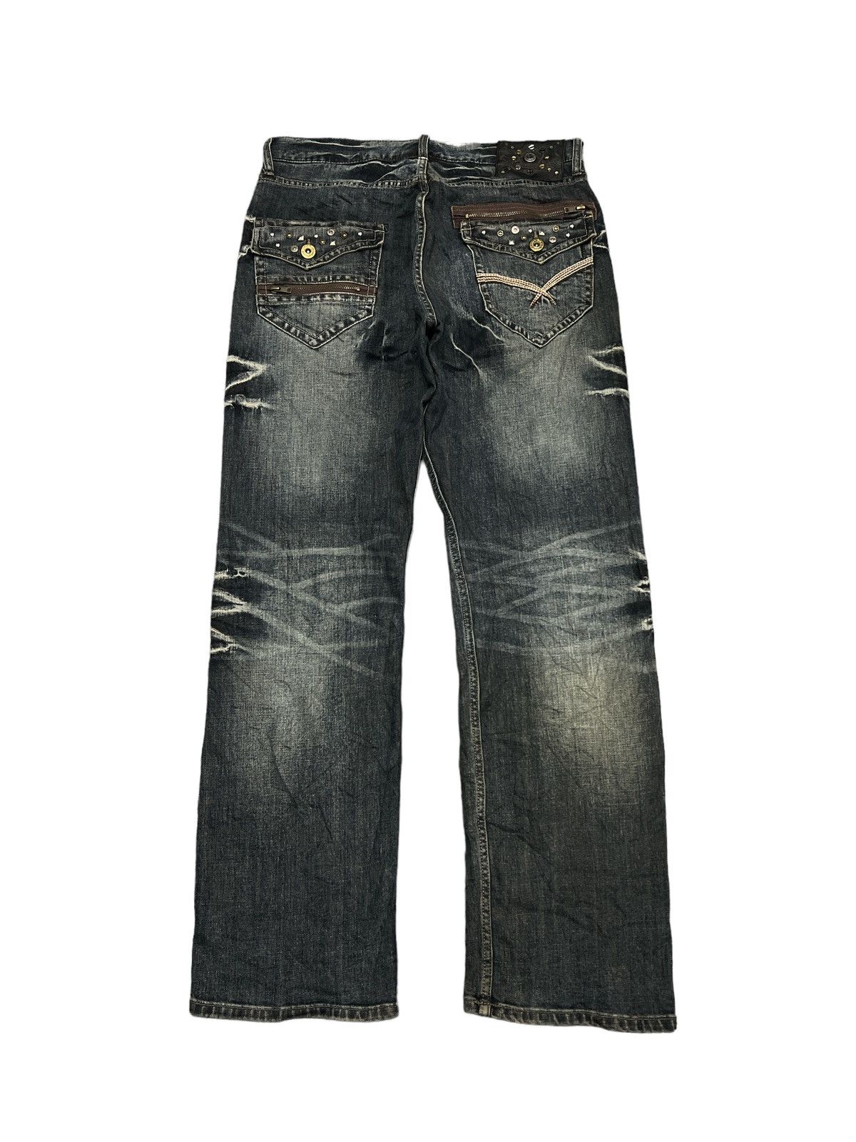 Japanese Brand AVANTGARDISM 💥VILLAND DISTRESSED DENIM PANTS Size US 34 / EU 50 - 6 Thumbnail